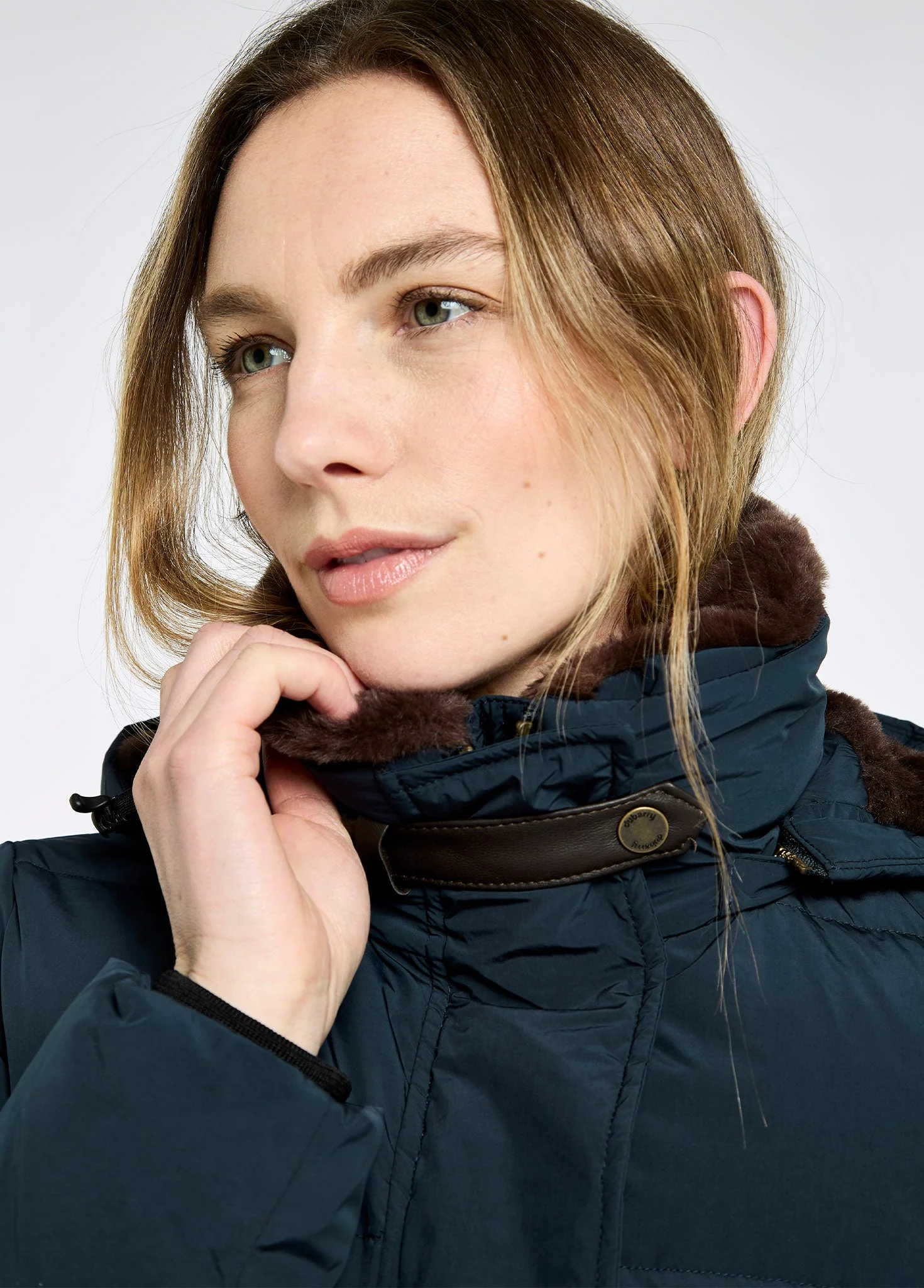 Aldborough Women's full length technical down jacket - Navy - Image 6