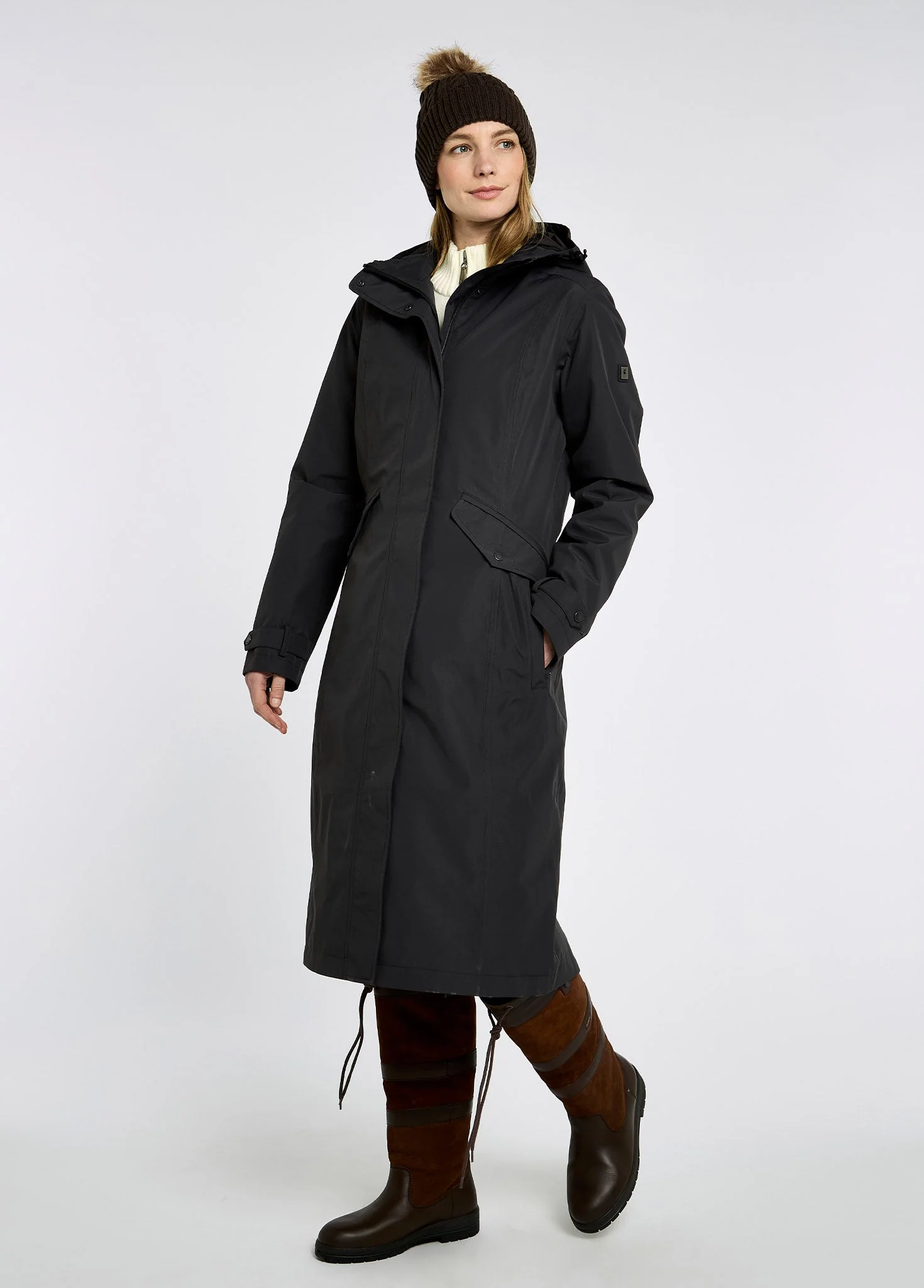 Alderford Waterproof Coat - Charcoal - Image 4
