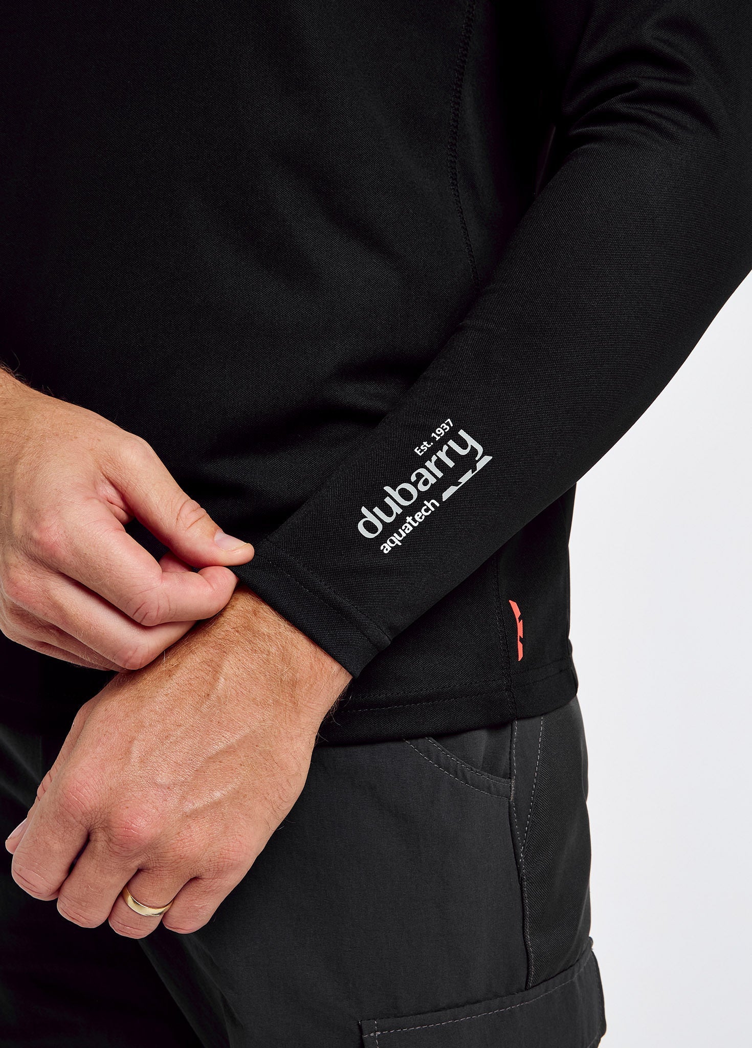 Ancona Mens Long-Sleeved T- Shirt - Black - Image 4
