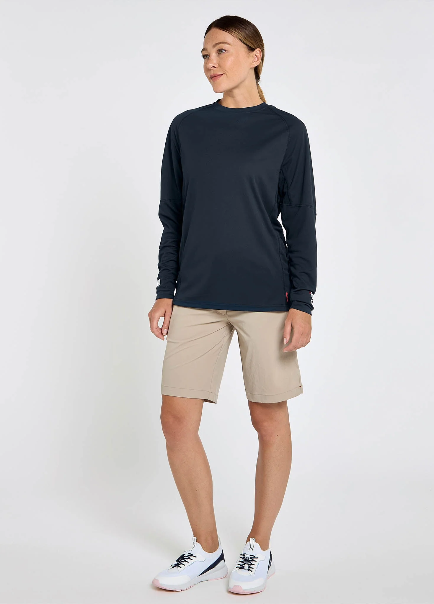Ancona Ladies Long-Sleeved T-Shirt - Navy - Image 2
