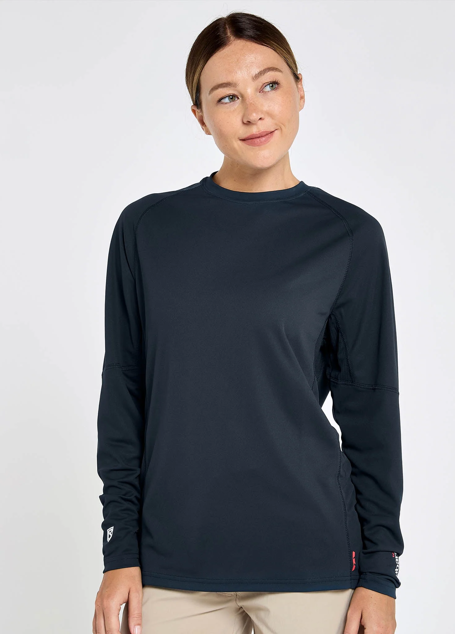 Ancona Ladies Long-Sleeved T-Shirt - Navy - Image 3