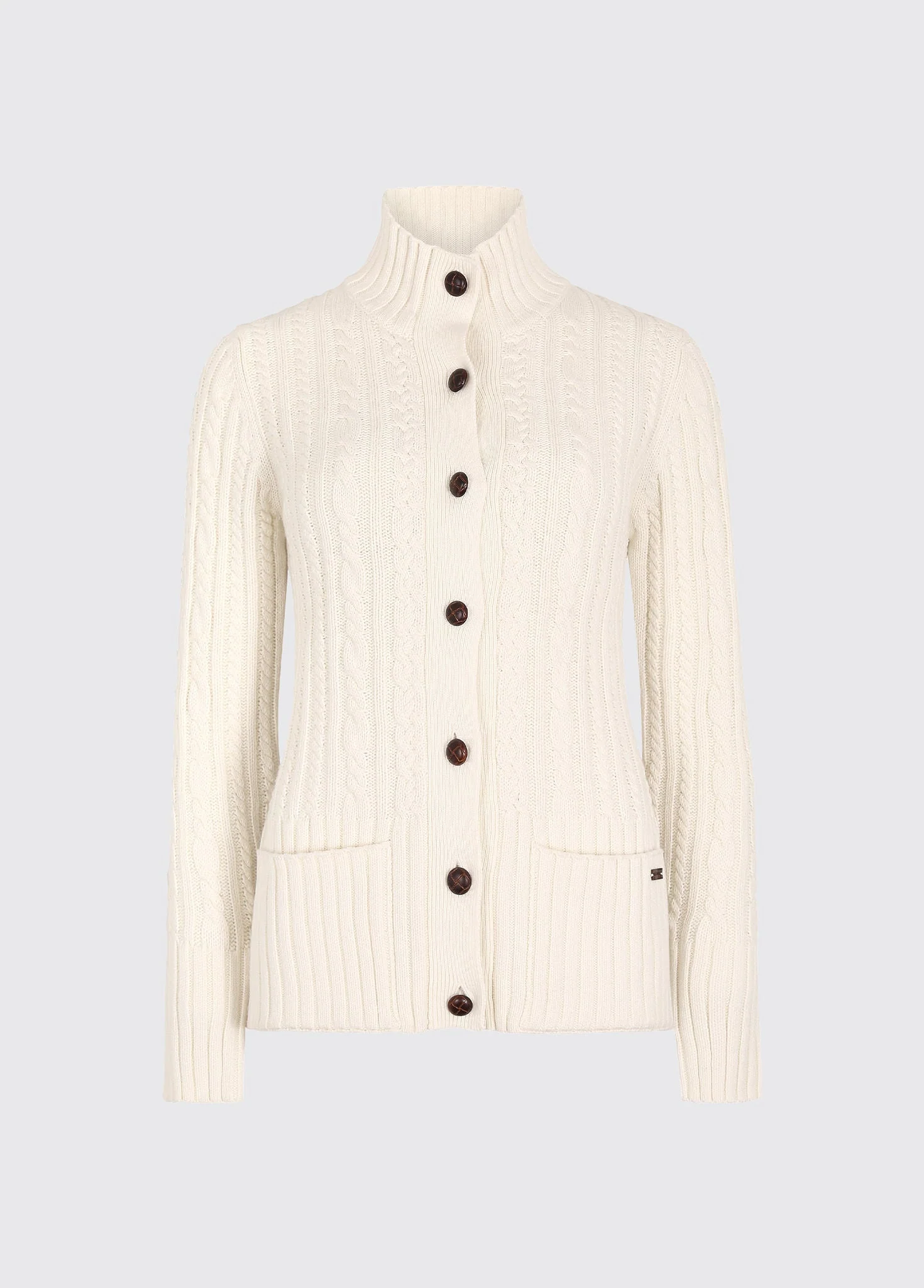 Ardrahan Women’s fisherman cardigan - Oyster