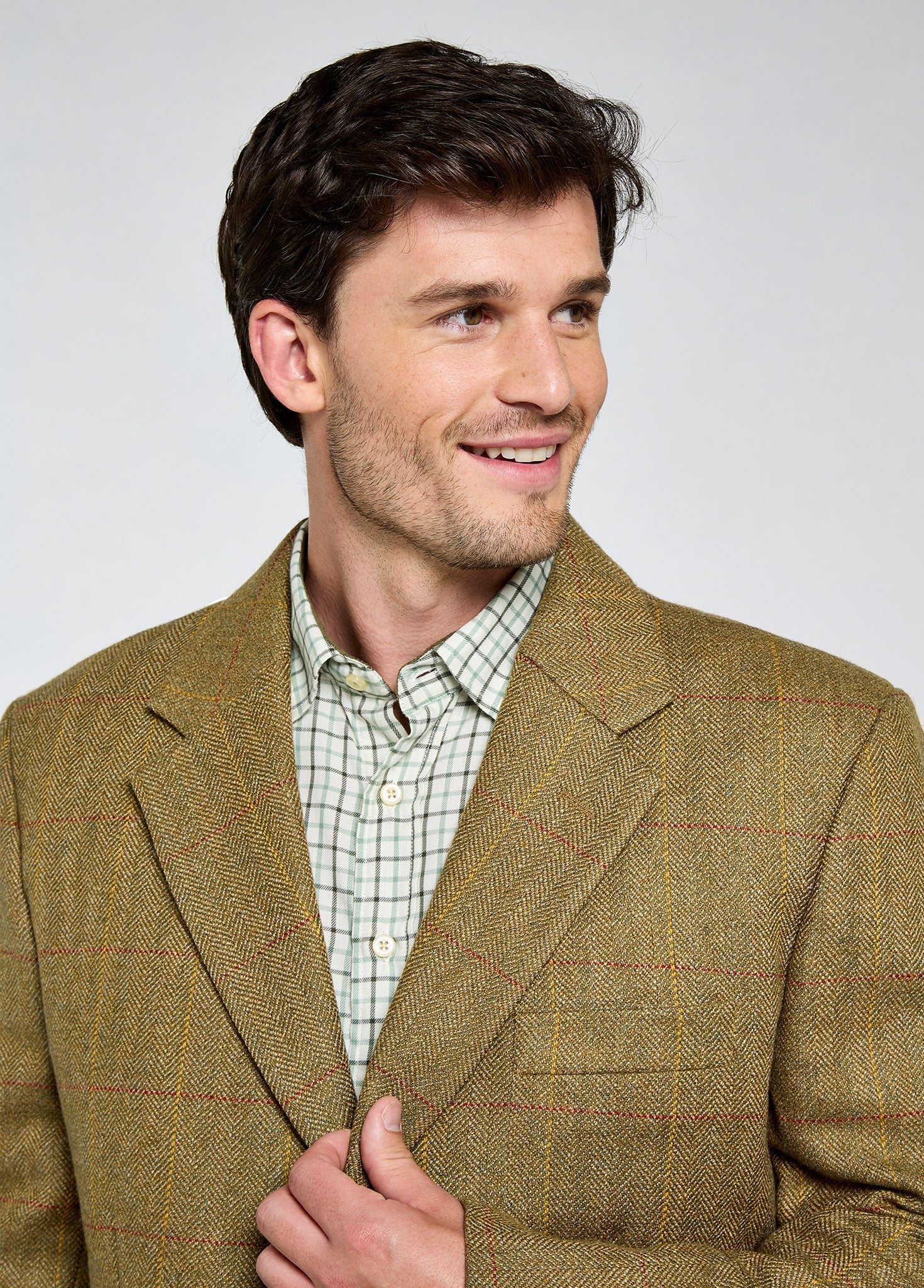 Ashmeadow Men's Three Button Tweed Jacket - Elm - Image 4