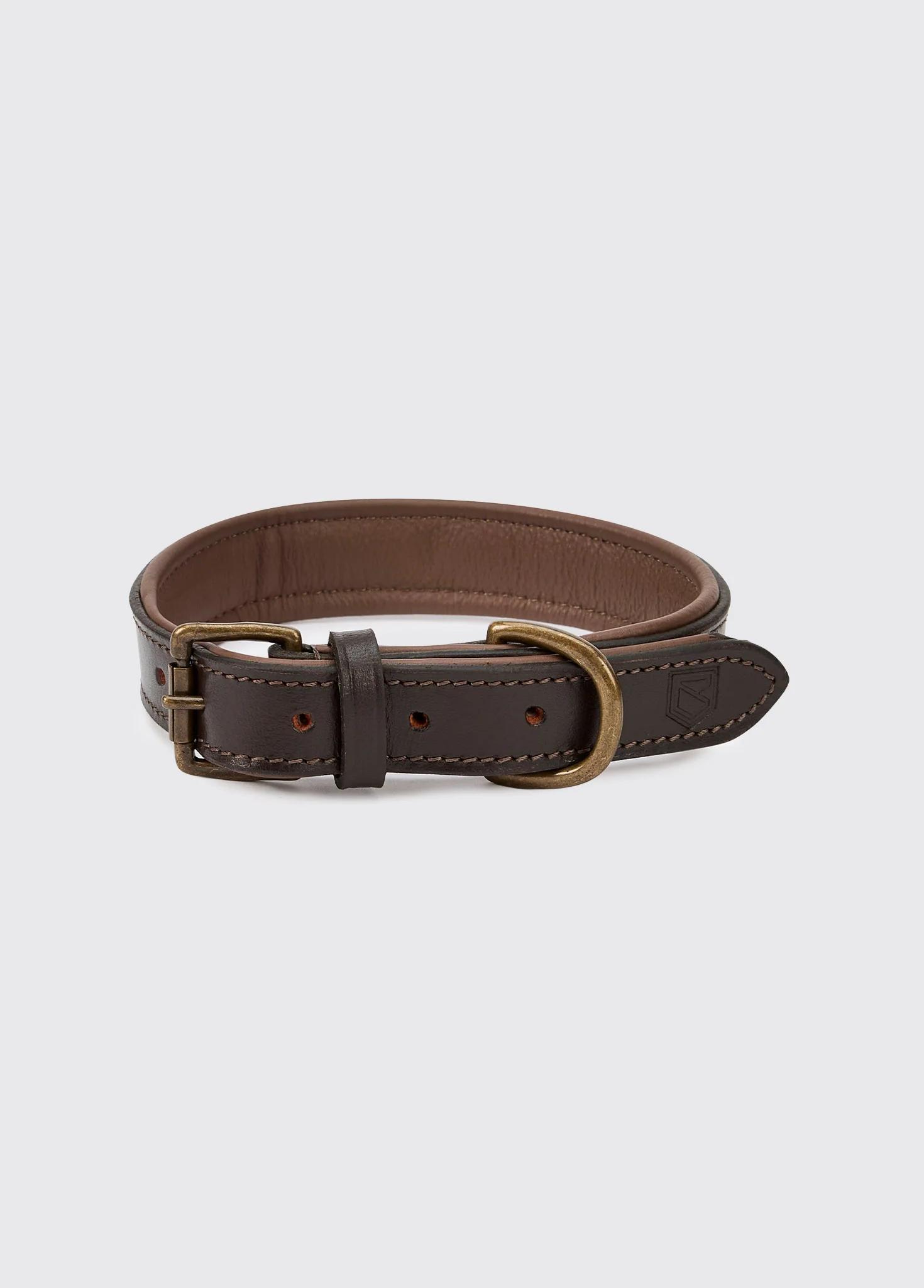Axel Padded Leather dog collar - Mahogany - Image 6