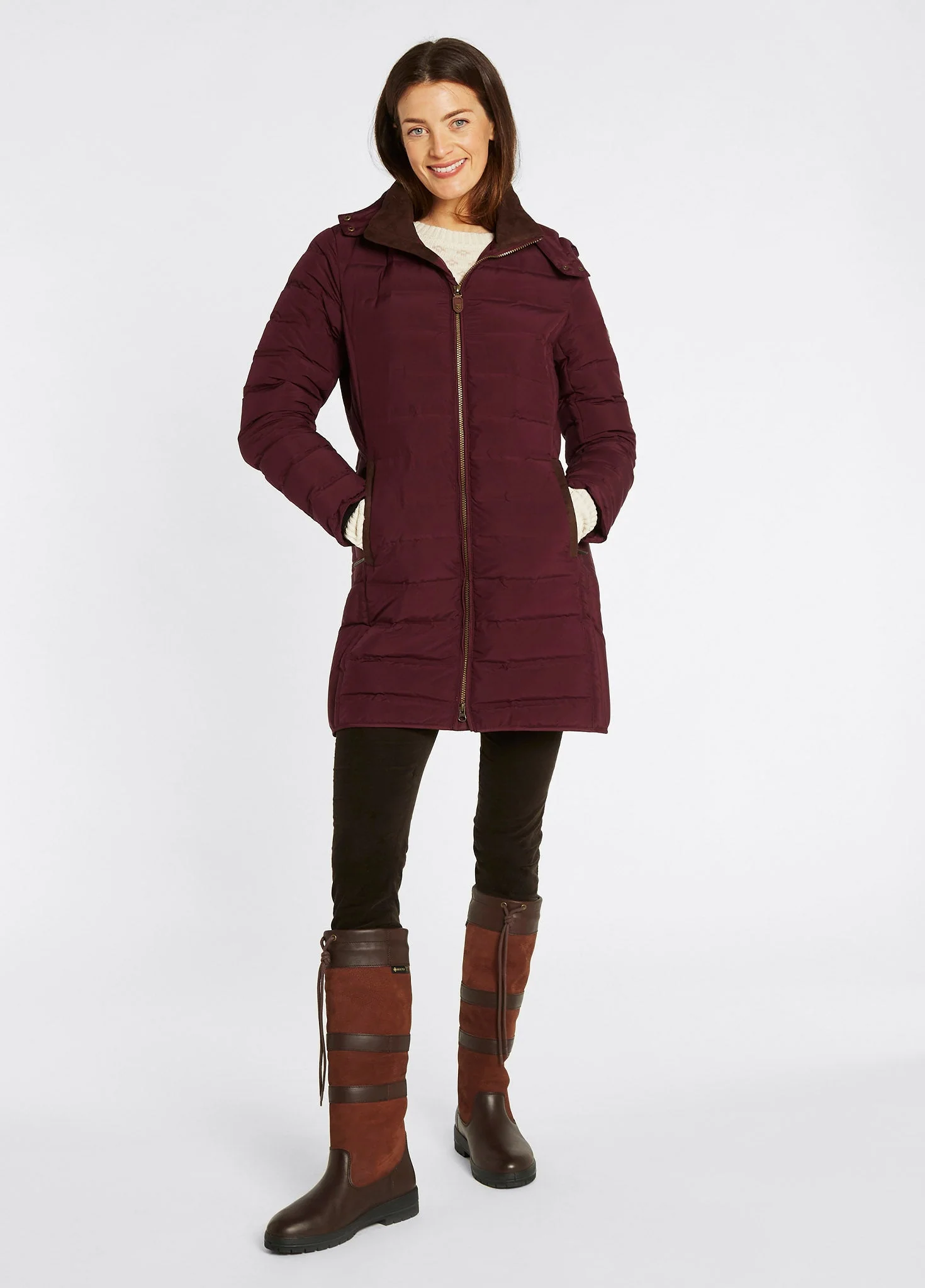 Ballybrophy Quilted Jacket - Ox Blood - Image 2