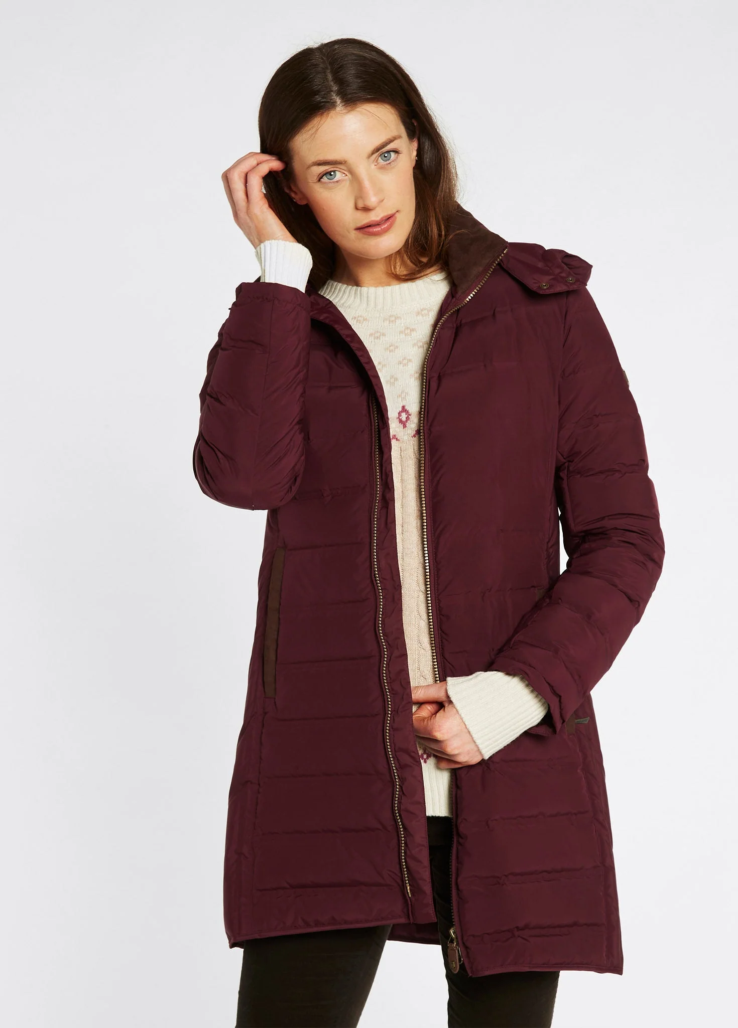 Ballybrophy Quilted Jacket - Ox Blood - Image 3