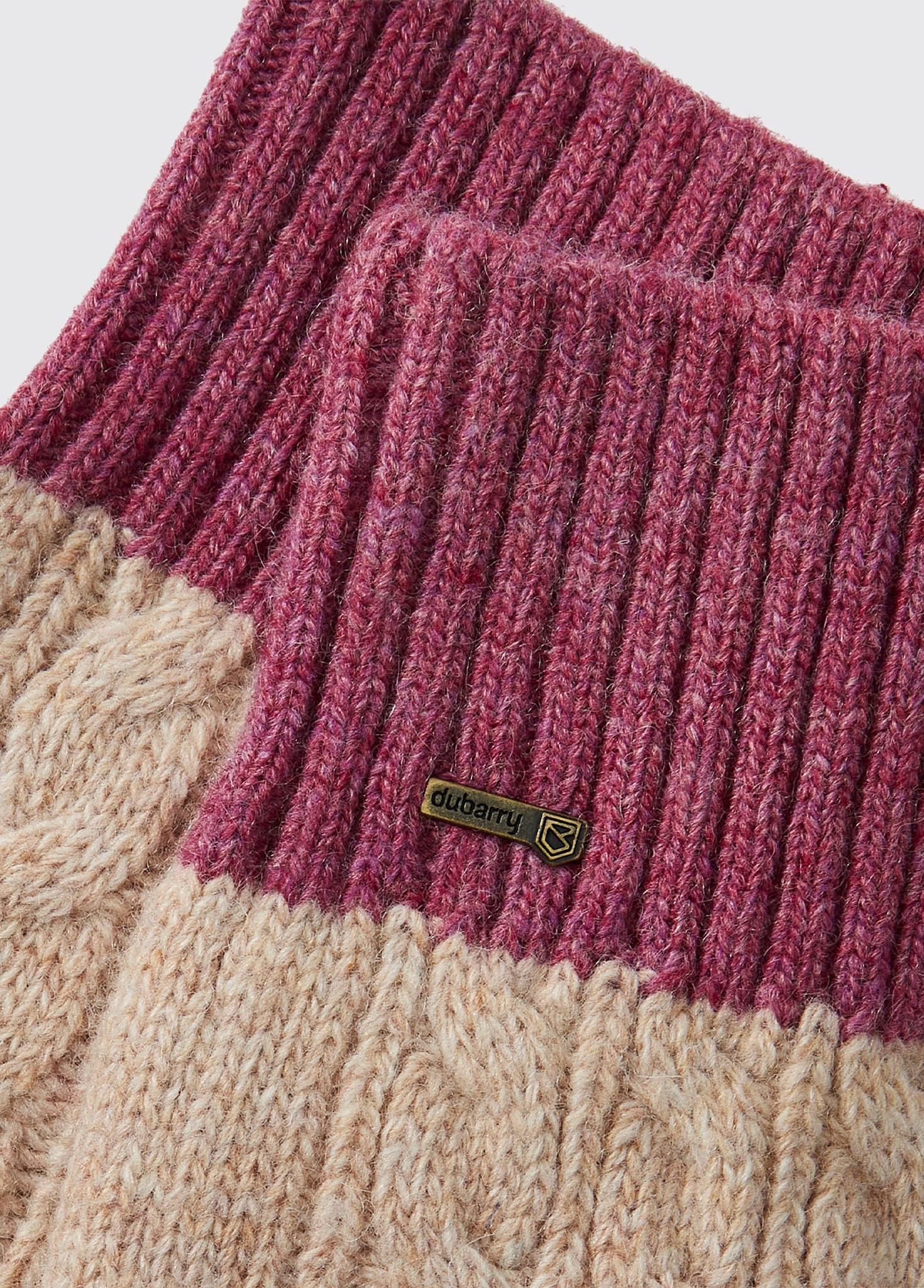 Ballyhide Knitted Gloves - Oat - Image 2