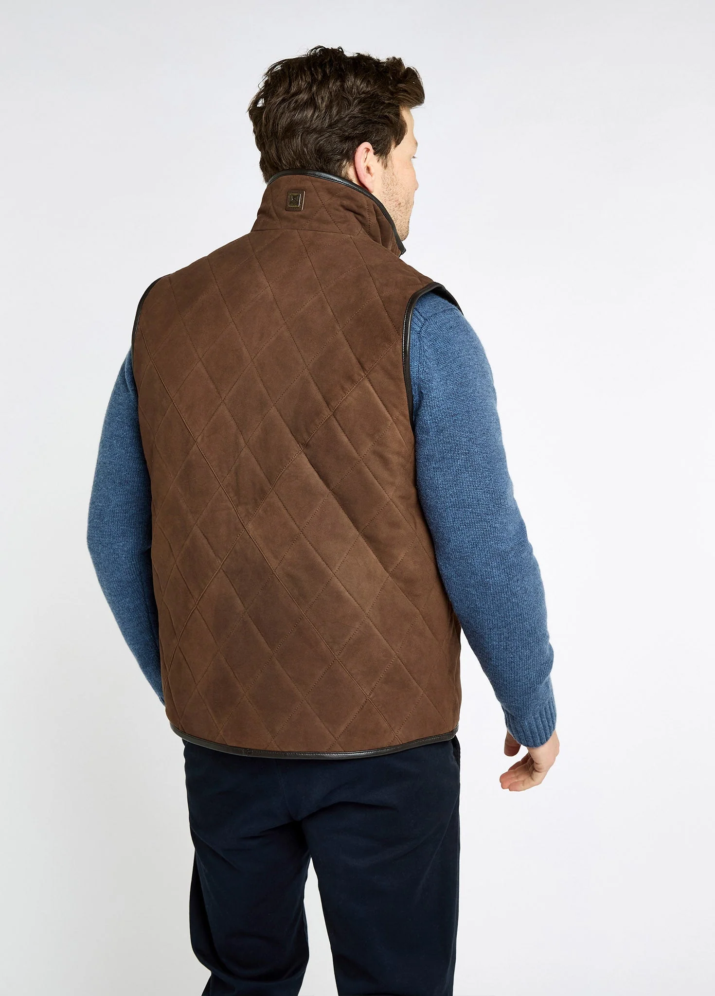 Bellamont Men's Goat suede gilet - Walnut - Image 4