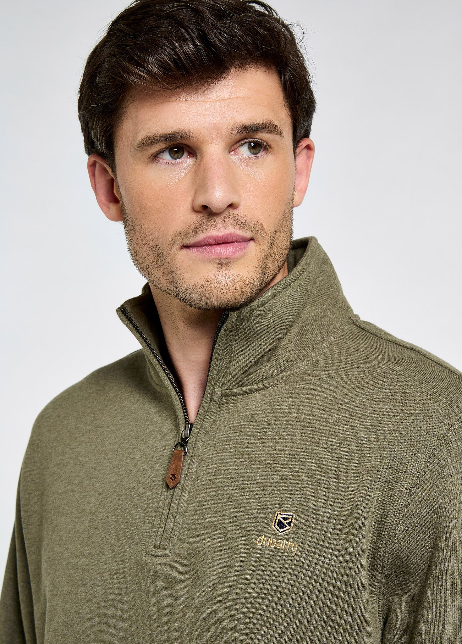 Boyce Men’s Zip Neck Sweater - Kelp - Image 5