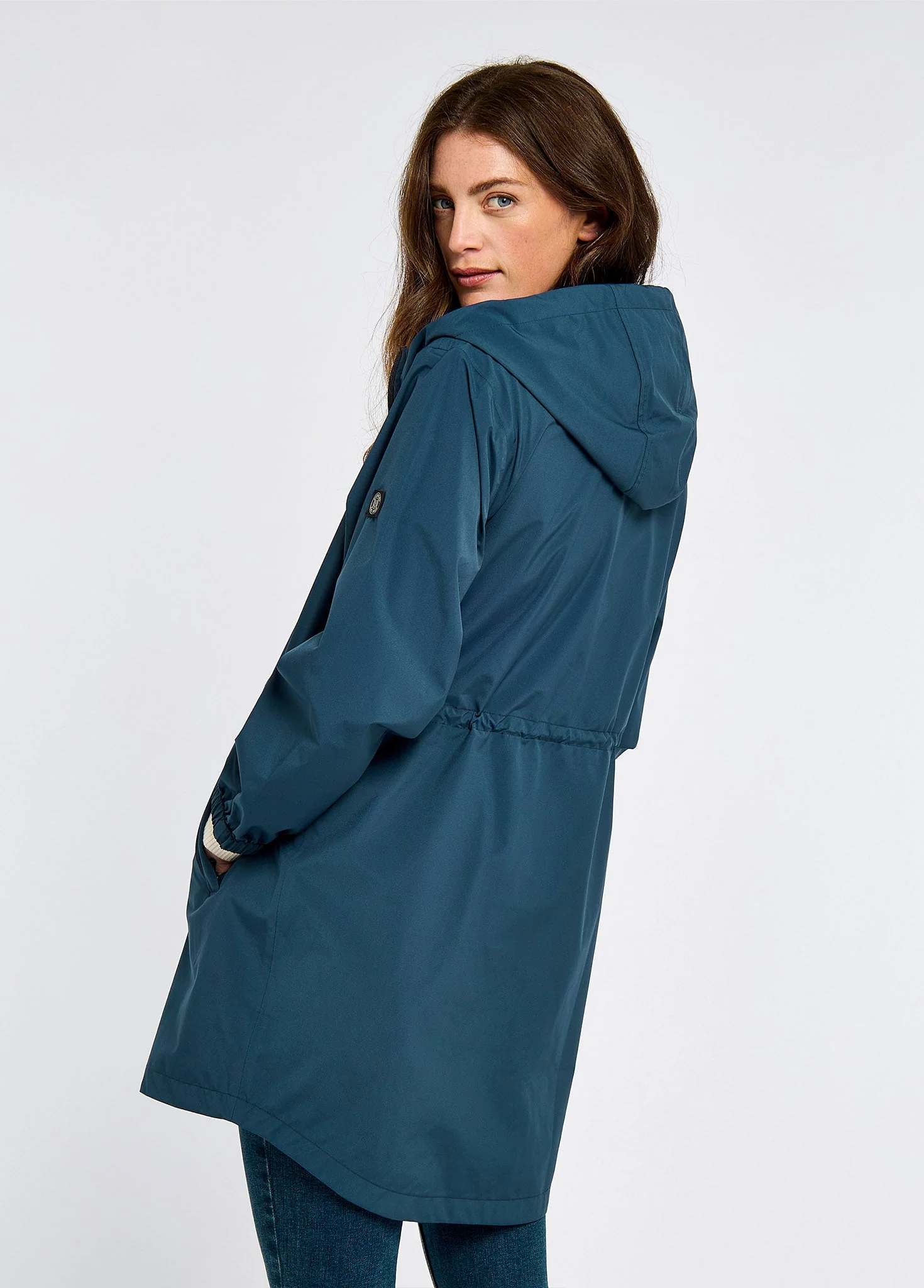 Brookside Women’s hooded rain mac - Atlantic - Image 4