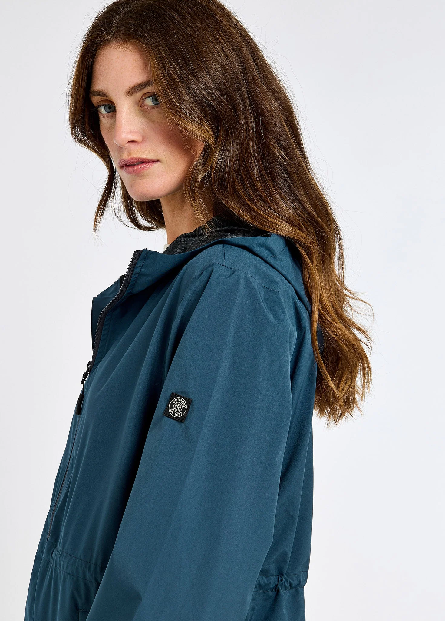Brookside Women’s hooded rain mac - Atlantic - Image 5