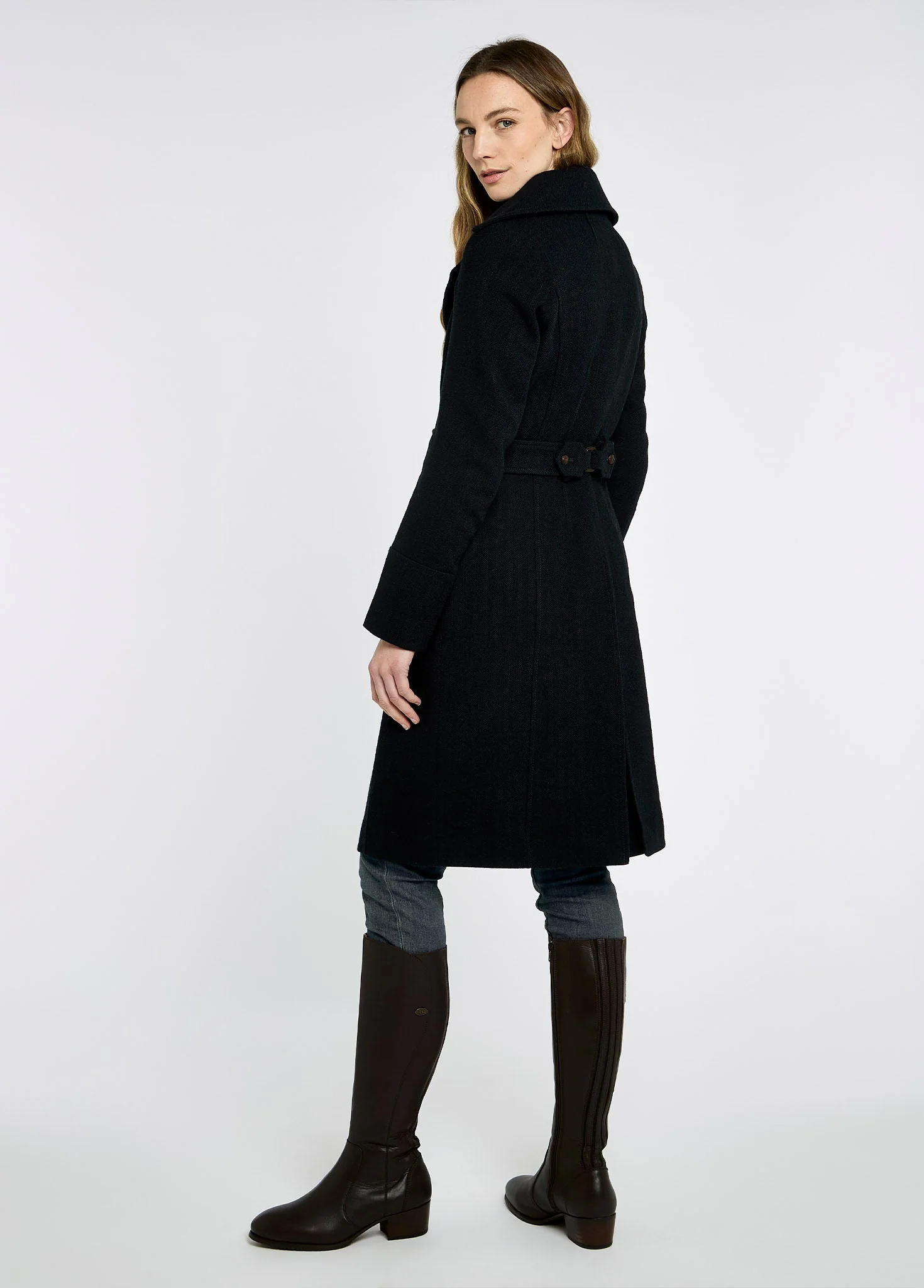 Brookvale Fitted tweed coat - French Navy - Image 5