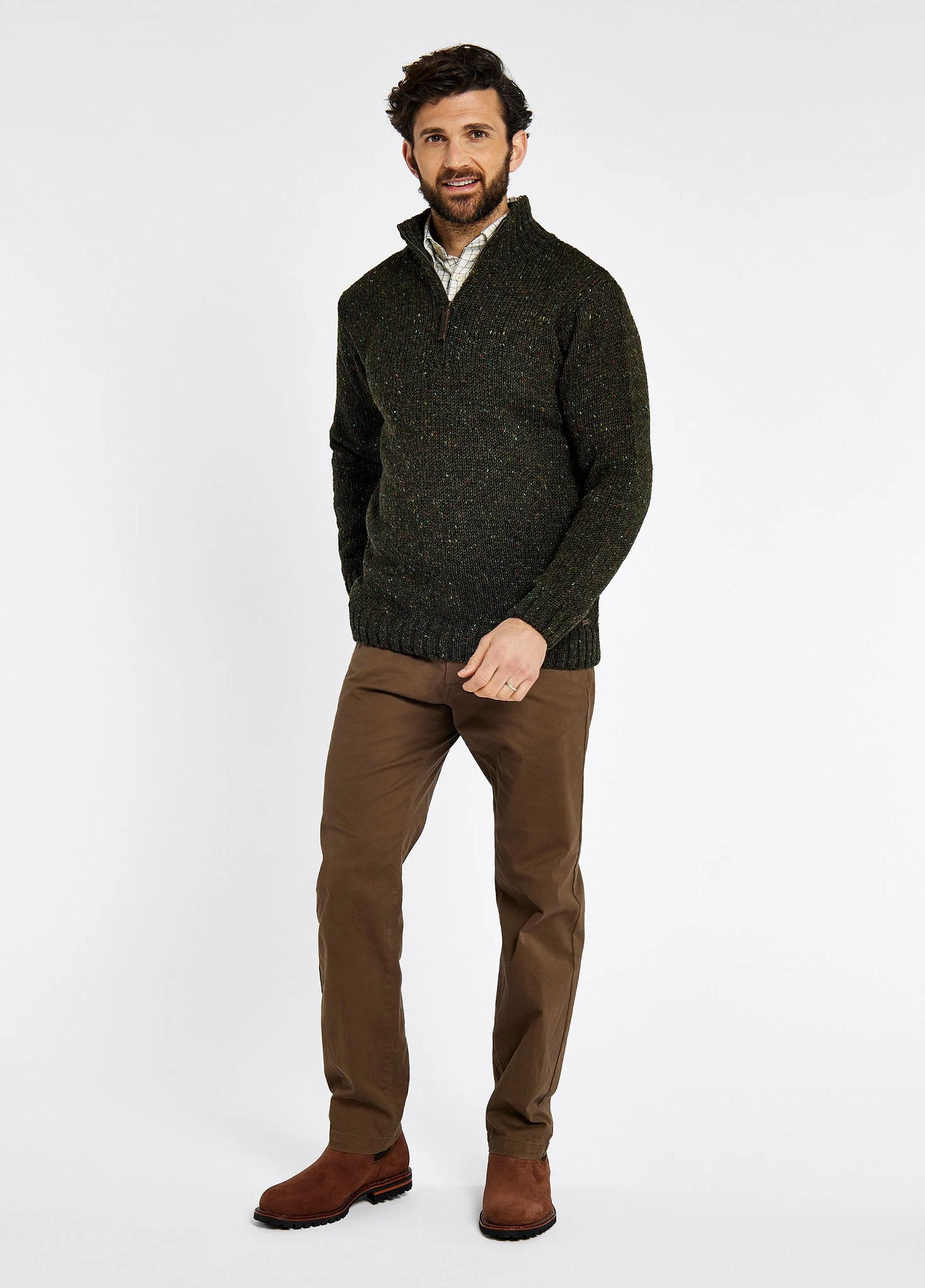 Callaghan Men’s Sweater - Olive - Image 2