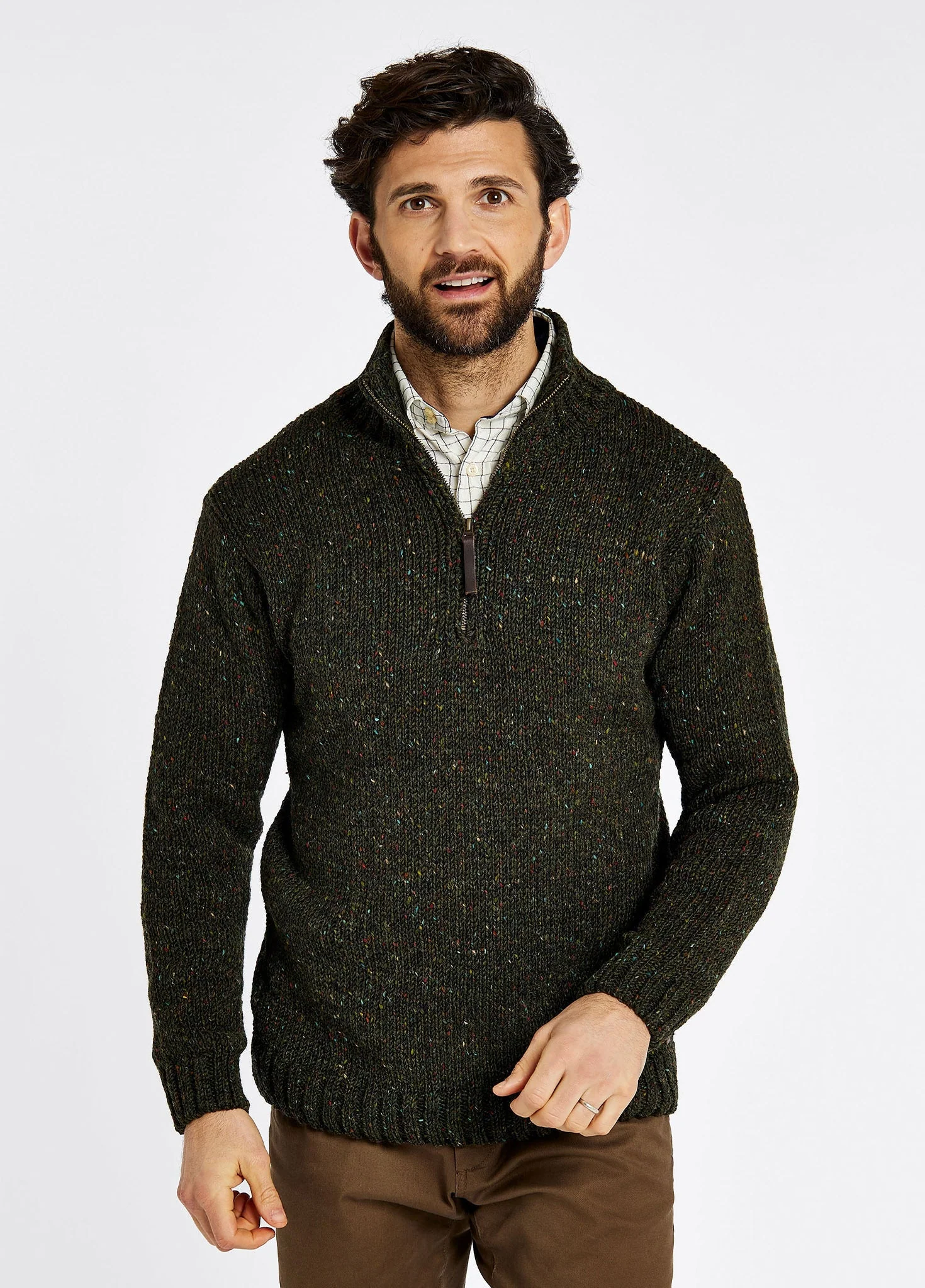 Callaghan Men’s Sweater - Olive - Image 3