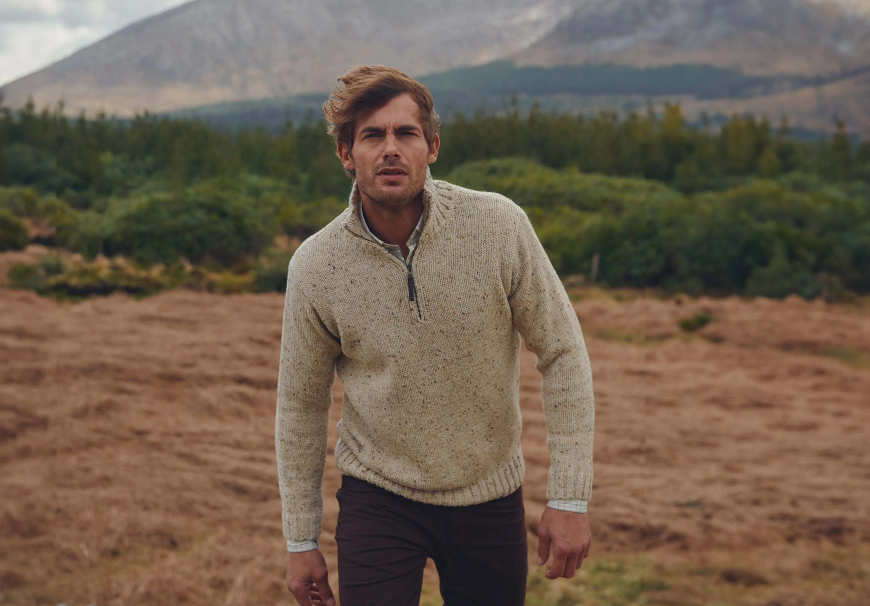 Callaghan Men’s Sweater - Stone - Image 3