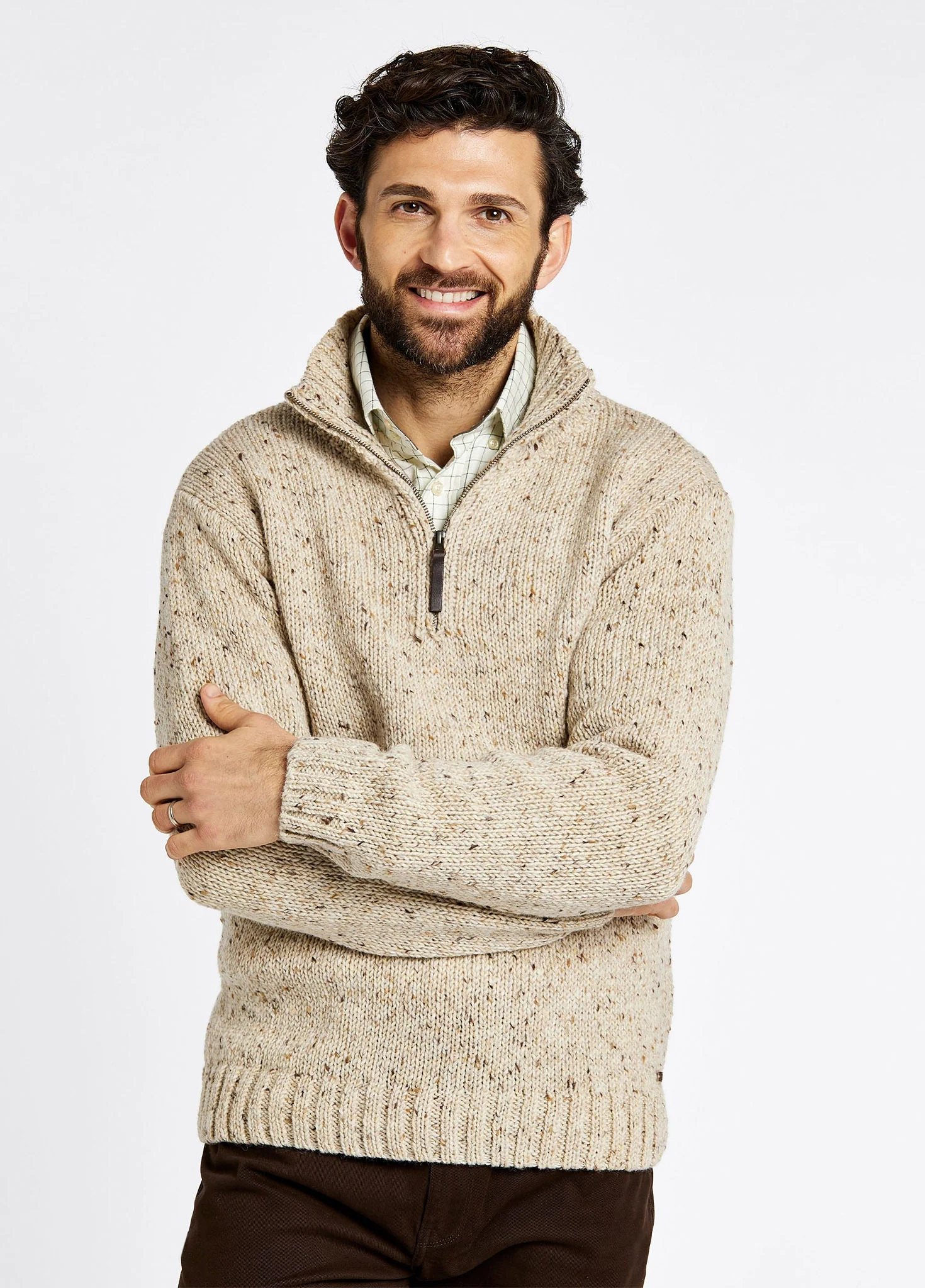 Callaghan Men’s Sweater - Stone - Image 4