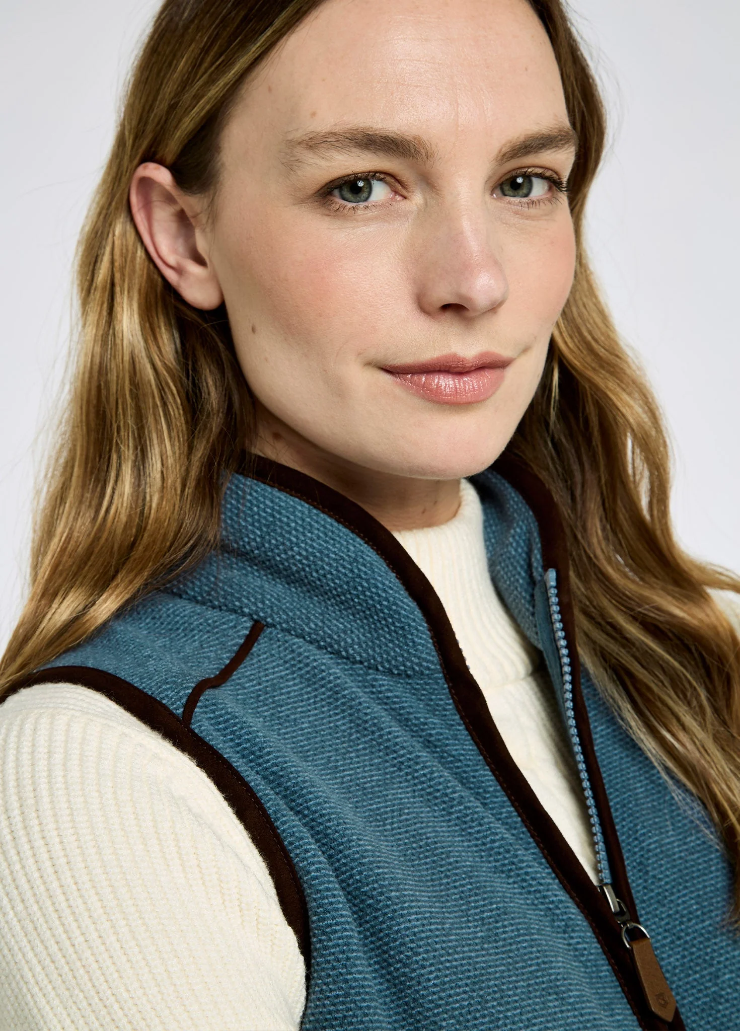Carbury Fleece Gilet - Indigo - Image 5