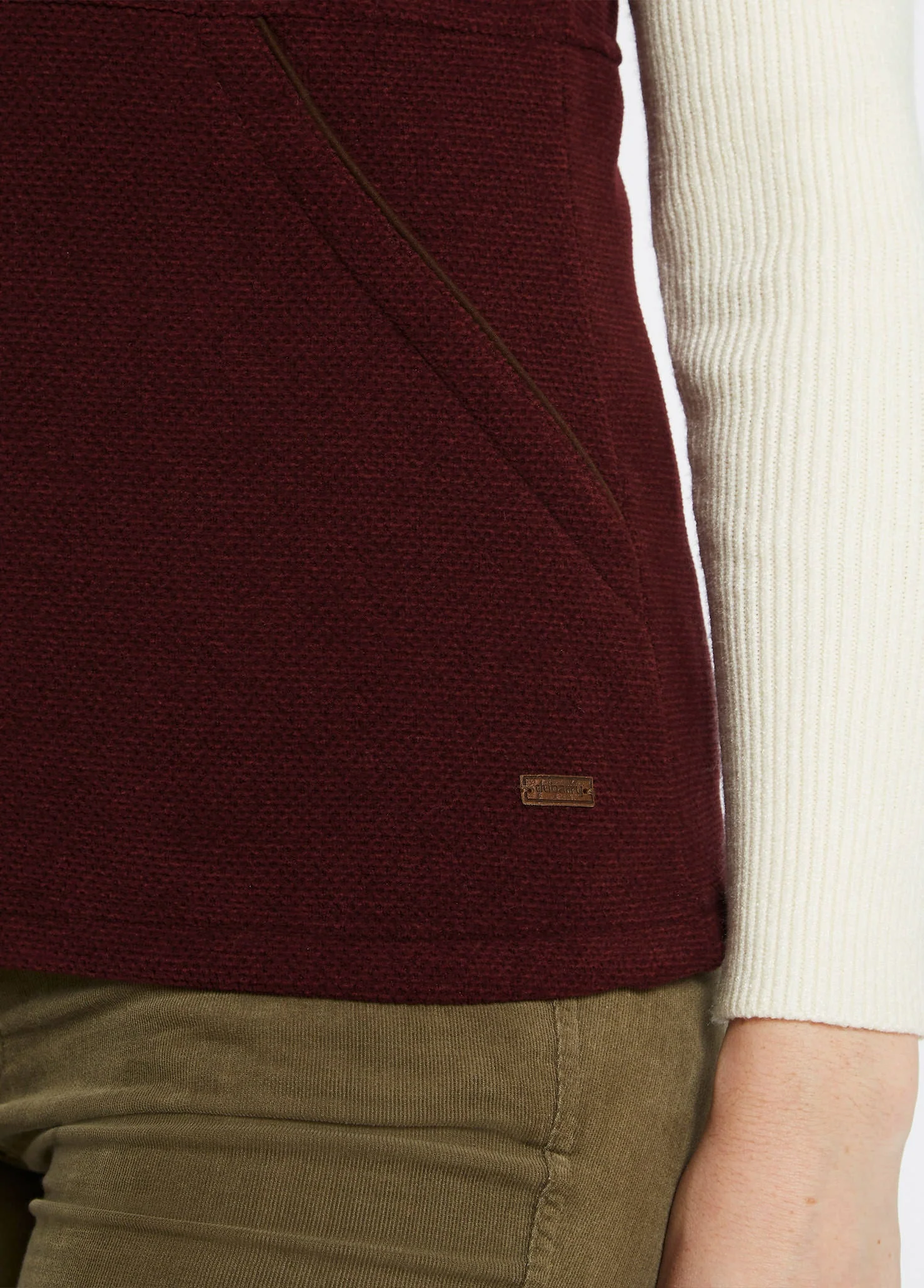 Carbury Women's Fleece Gilet - Ox Blood - Image 6