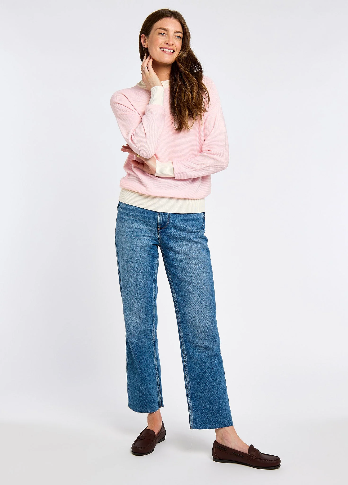 Carrick Women’s bamboo blend sweater - Pink - Image 2