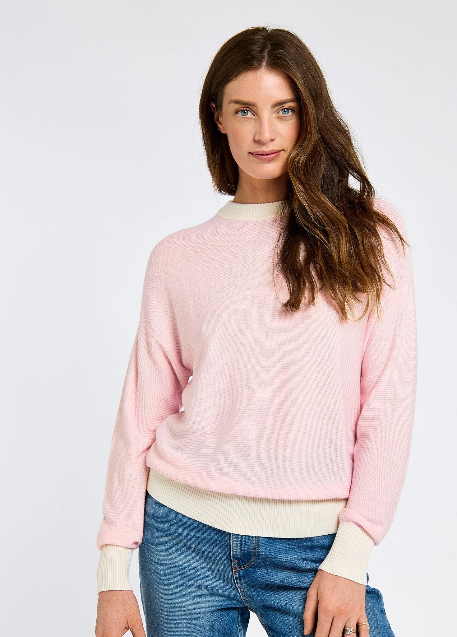 Carrick Women’s bamboo blend sweater - Pink - Image 3