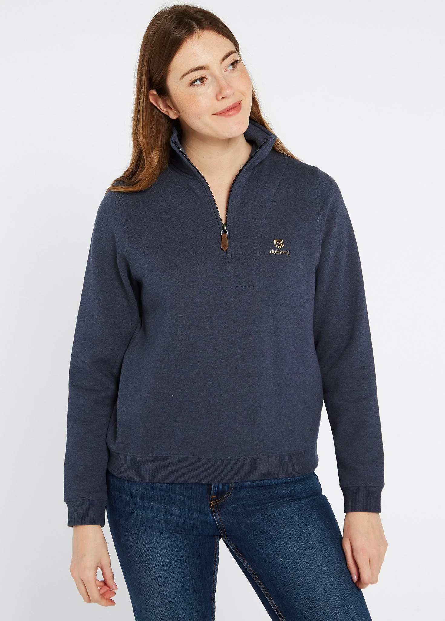 Castlemartyr Women's Quarter Zip Sweatshirt - Denim - Image 3