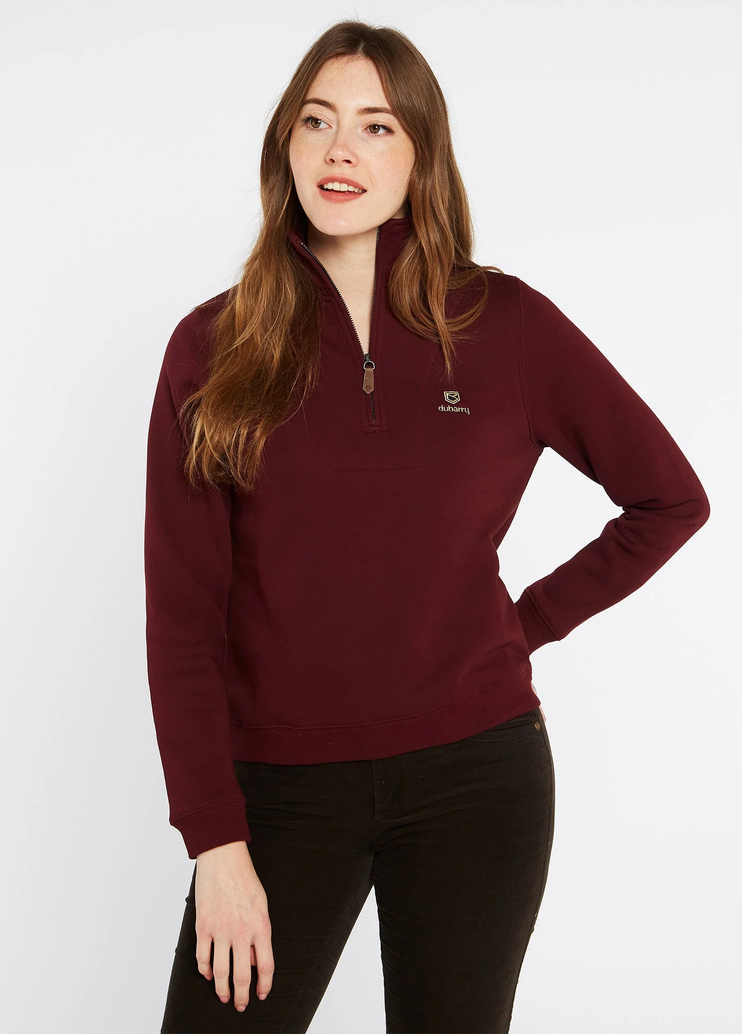 Castlemartyr Women's Quarter Zip Sweatshirt - Ox Blood - Image 3