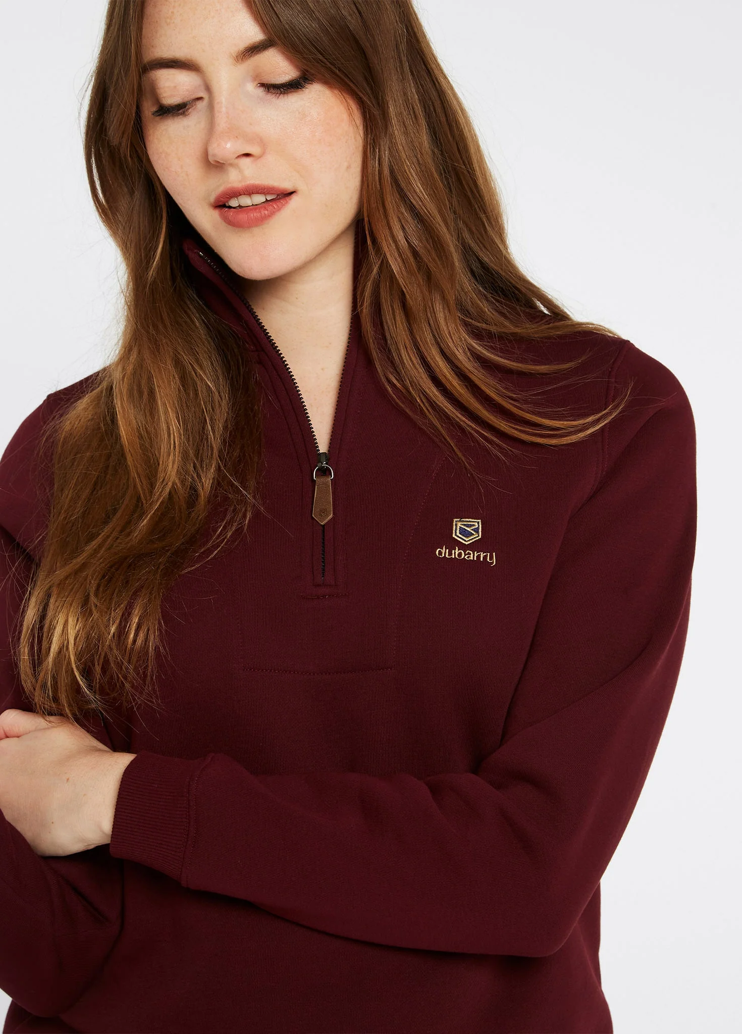 Castlemartyr Women's Quarter Zip Sweatshirt - Ox Blood - Image 4