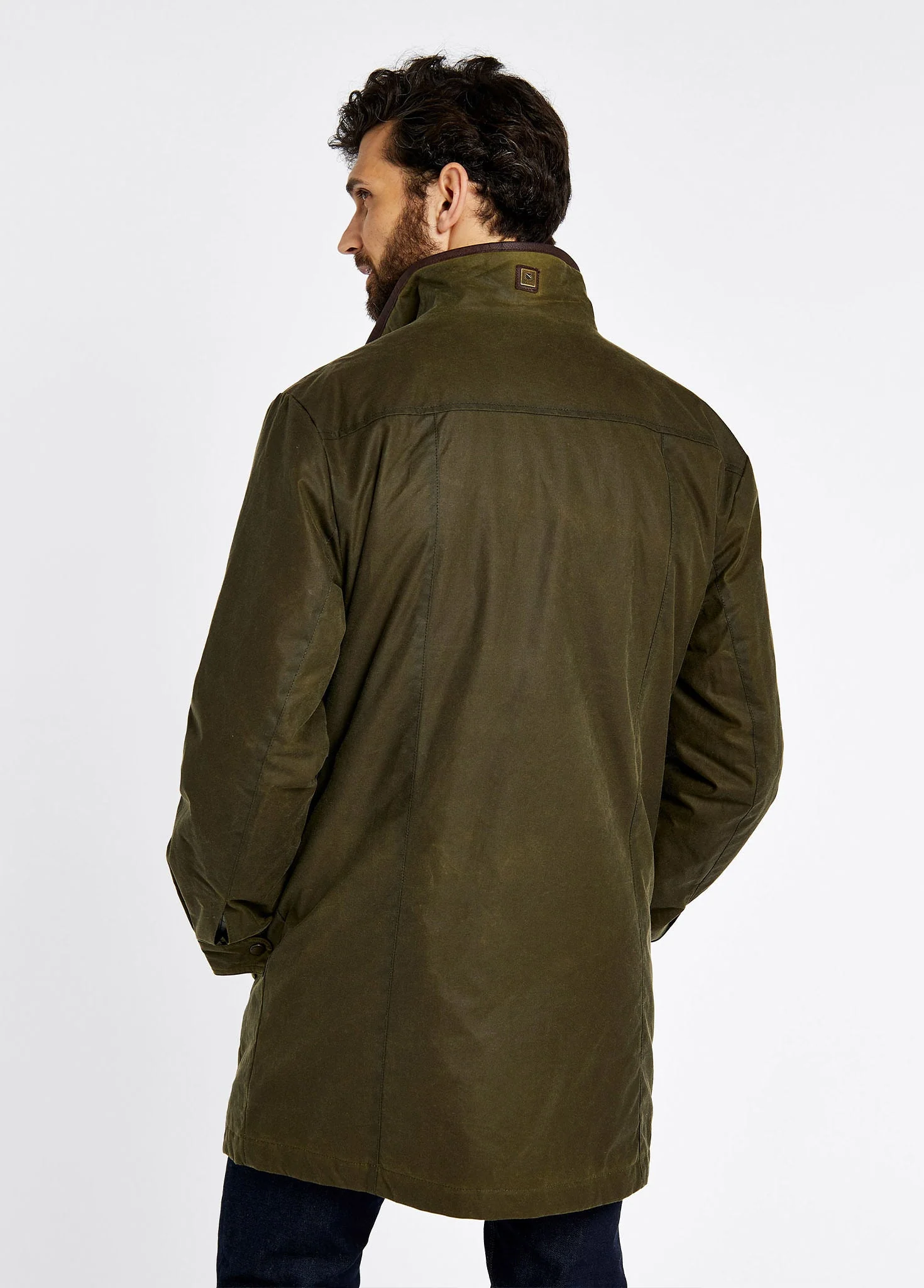 Chalkhill Men's Long Wax Jacket - Fennel - Image 5