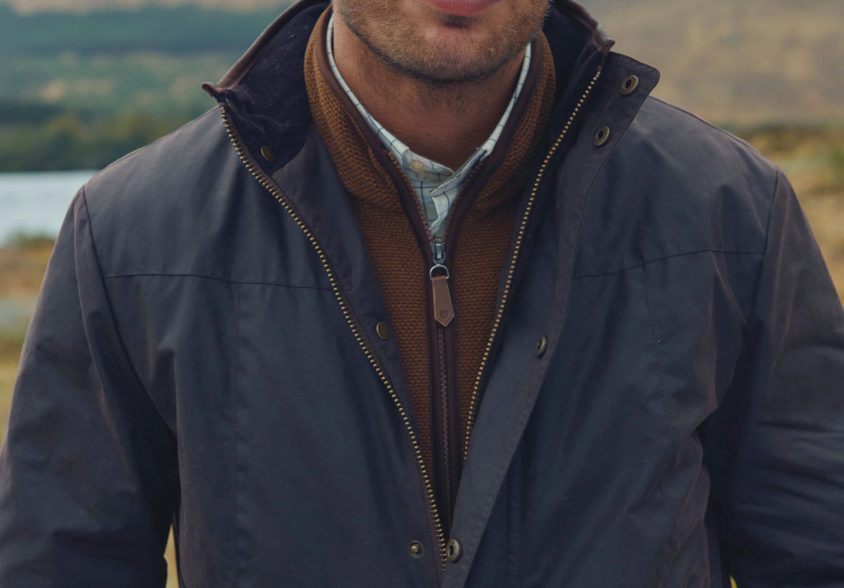 Chalkhill Men's Long Wax Jacket - Fennel - Image 9