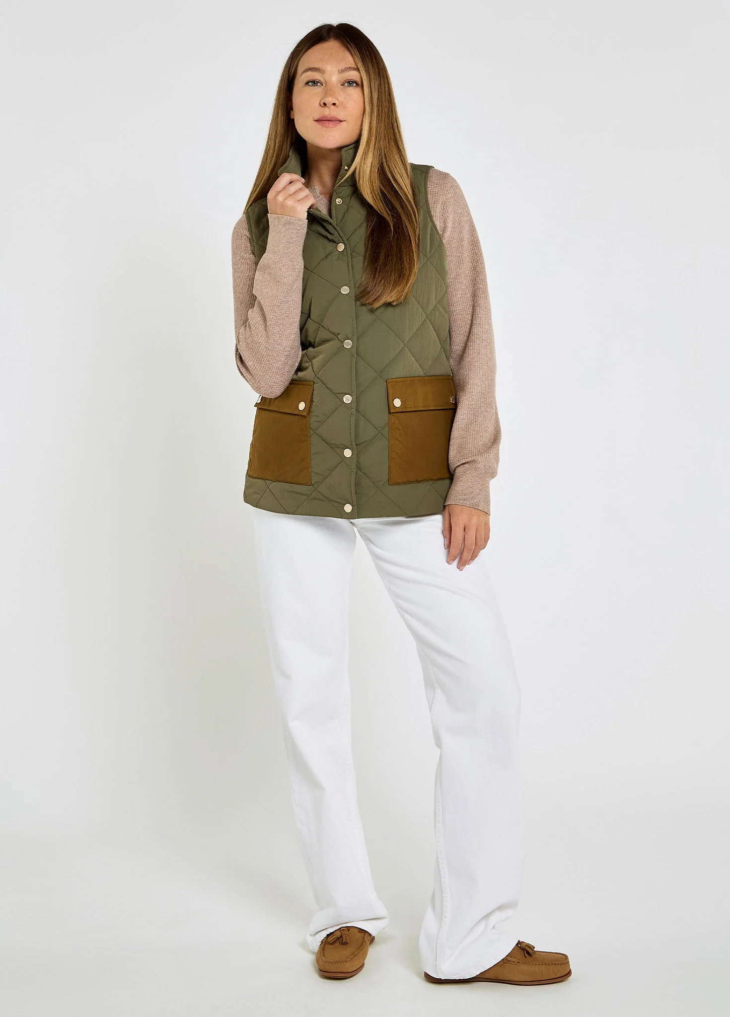 Clashmore Women's Quilted Gilet - Kelp - Image 3