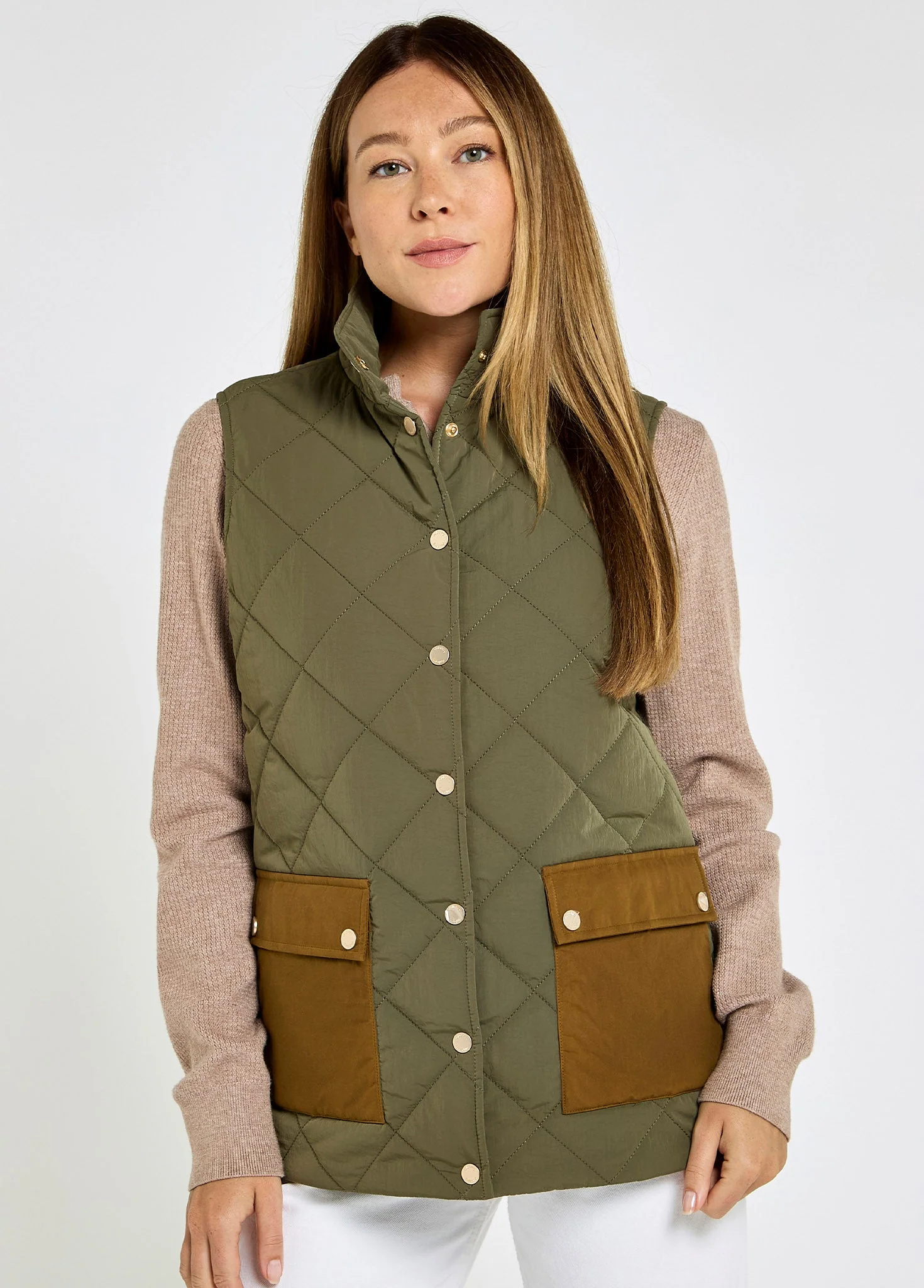 Clashmore Women's Quilted Gilet - Kelp - Image 4