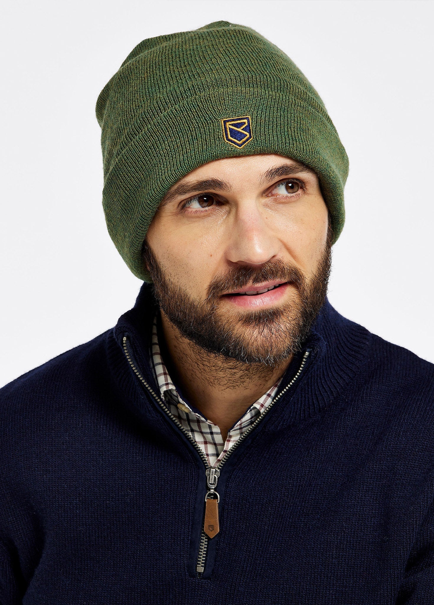 Clonmellon Knitted Beanie - Olive - Image 2