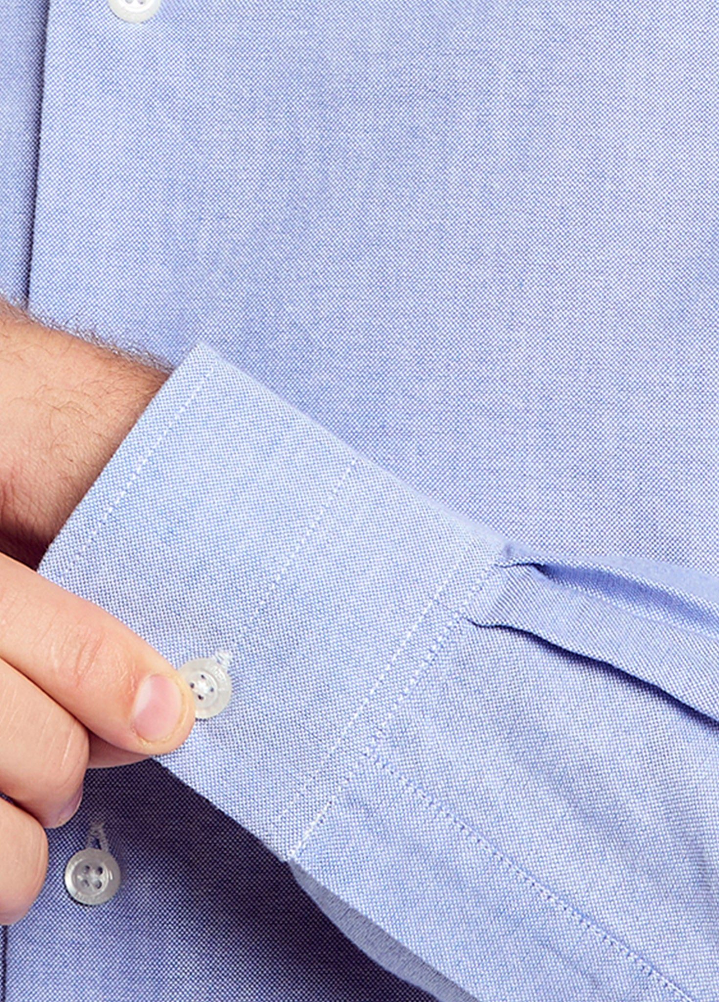 Clontarf Men’s Oxford Shirt - Pale Blue - Image 6
