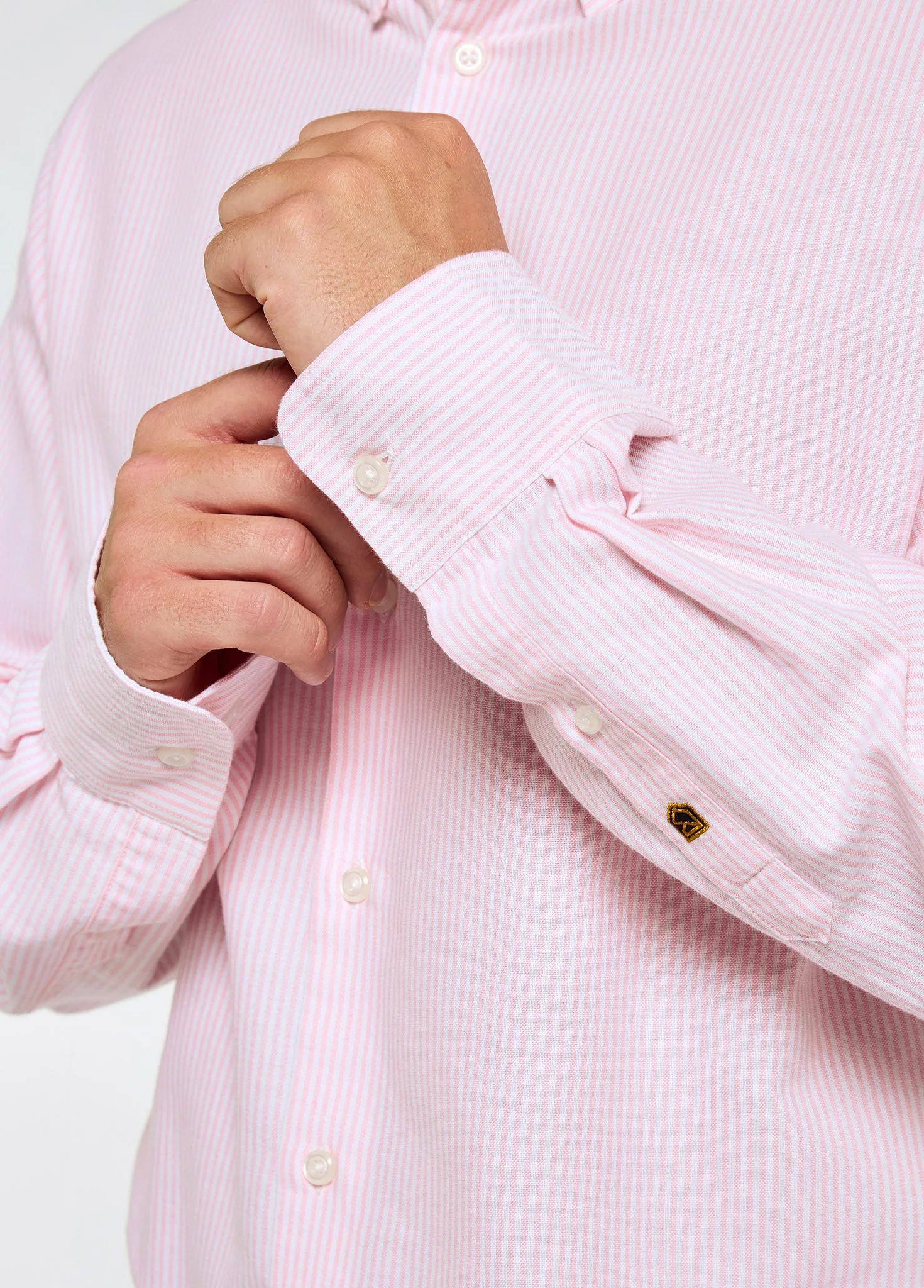Clontarf Men’s Oxford Shirt - Pink - Image 5