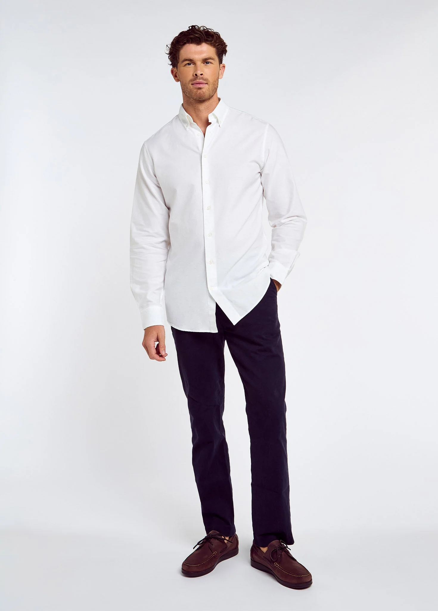 Clontarf Men’s Oxford Shirt - White - Image 2