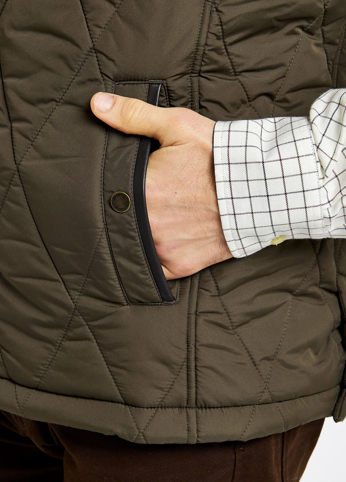 Colamber Men’s Quilted Gilet - Olive - Image 6