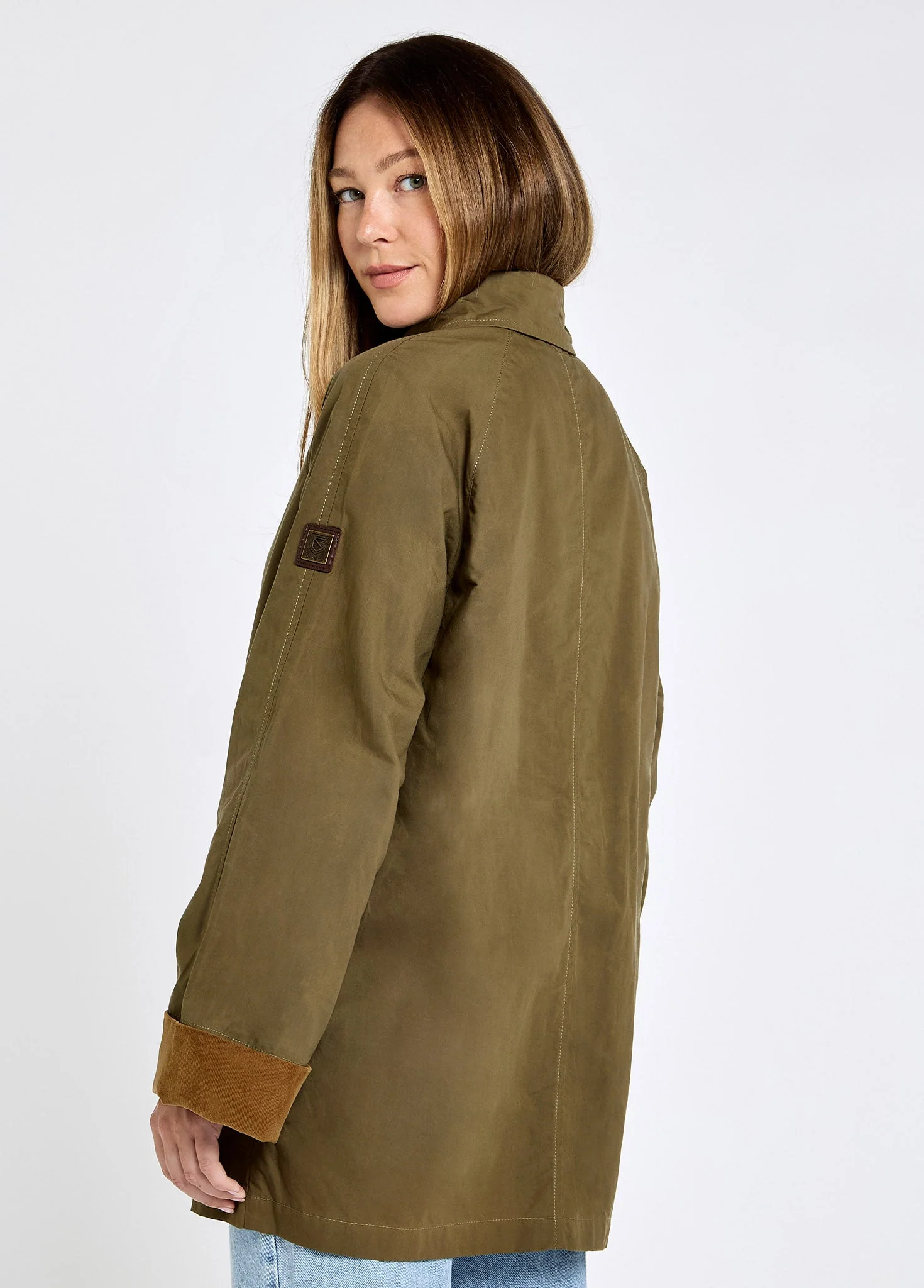 Delaney Women's Wax Cotton Utility Jacket - Dusky Green - Image 4