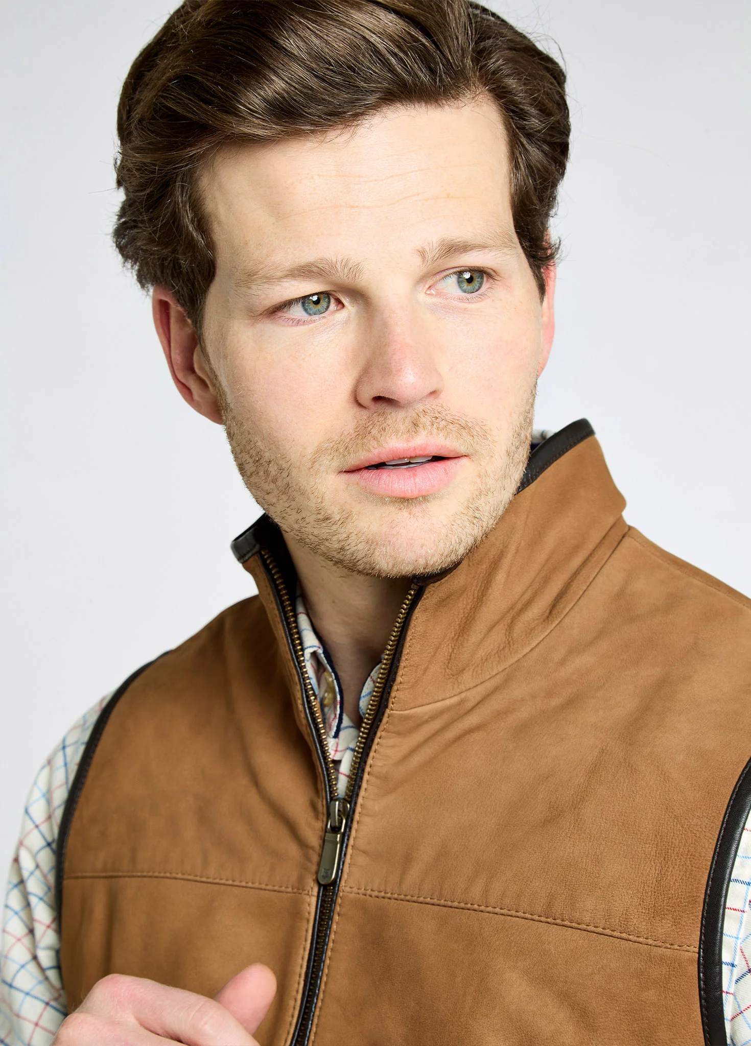 Dunhill Leather Gilet - Tan - Image 4