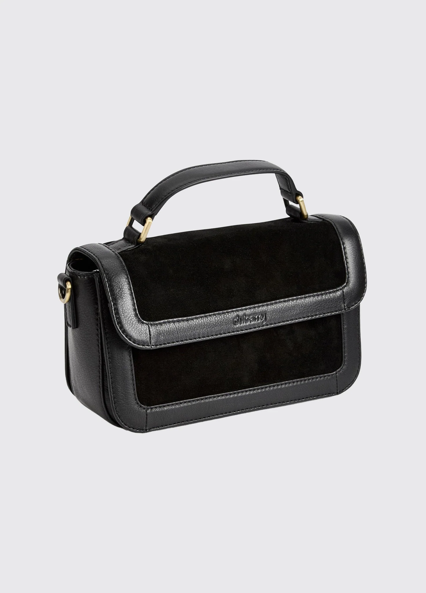 Eadestown Structured handbag in suede and leather - Black - Image 4