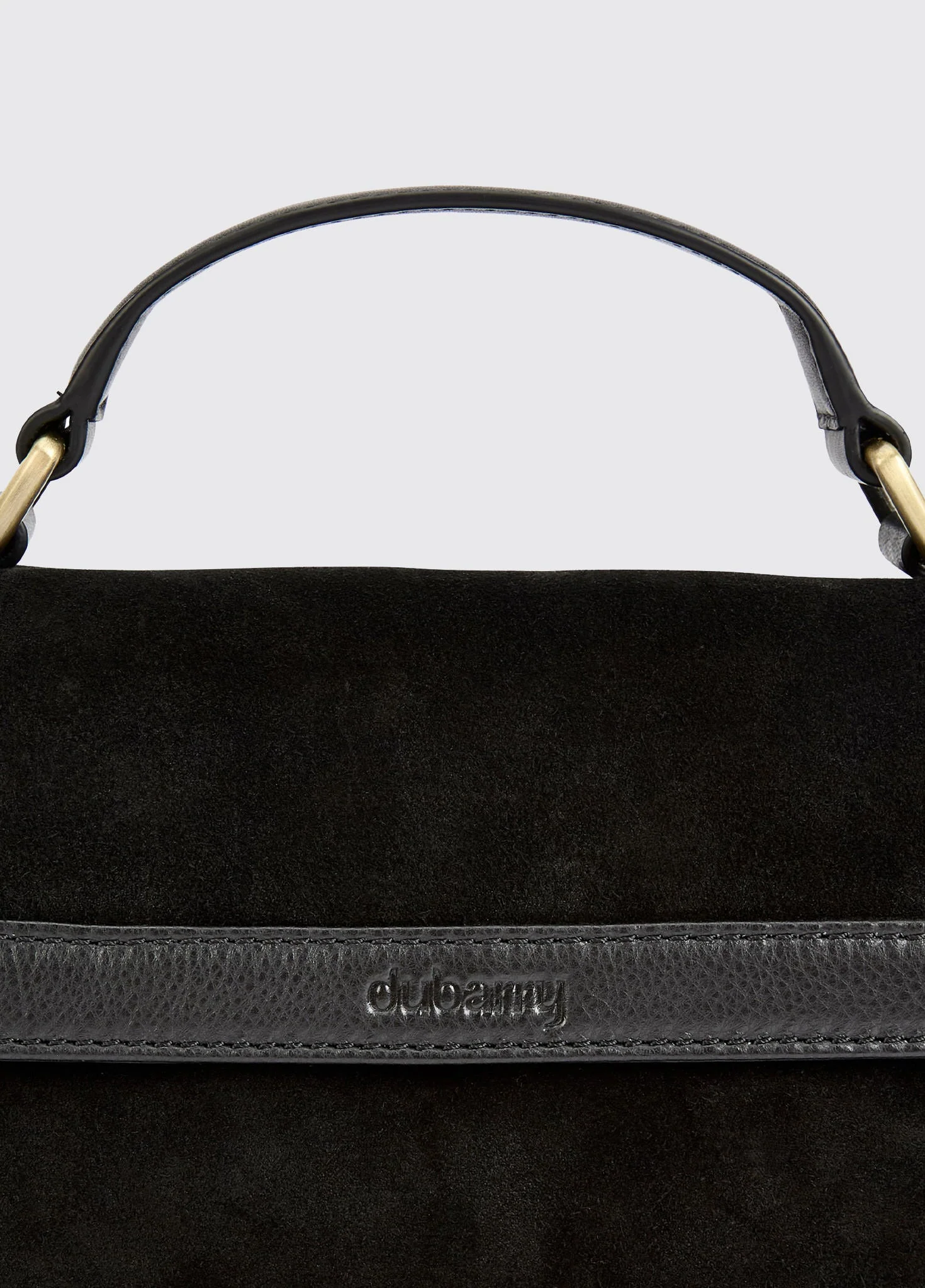 Eadestown Structured handbag in suede and leather - Black - Image 8