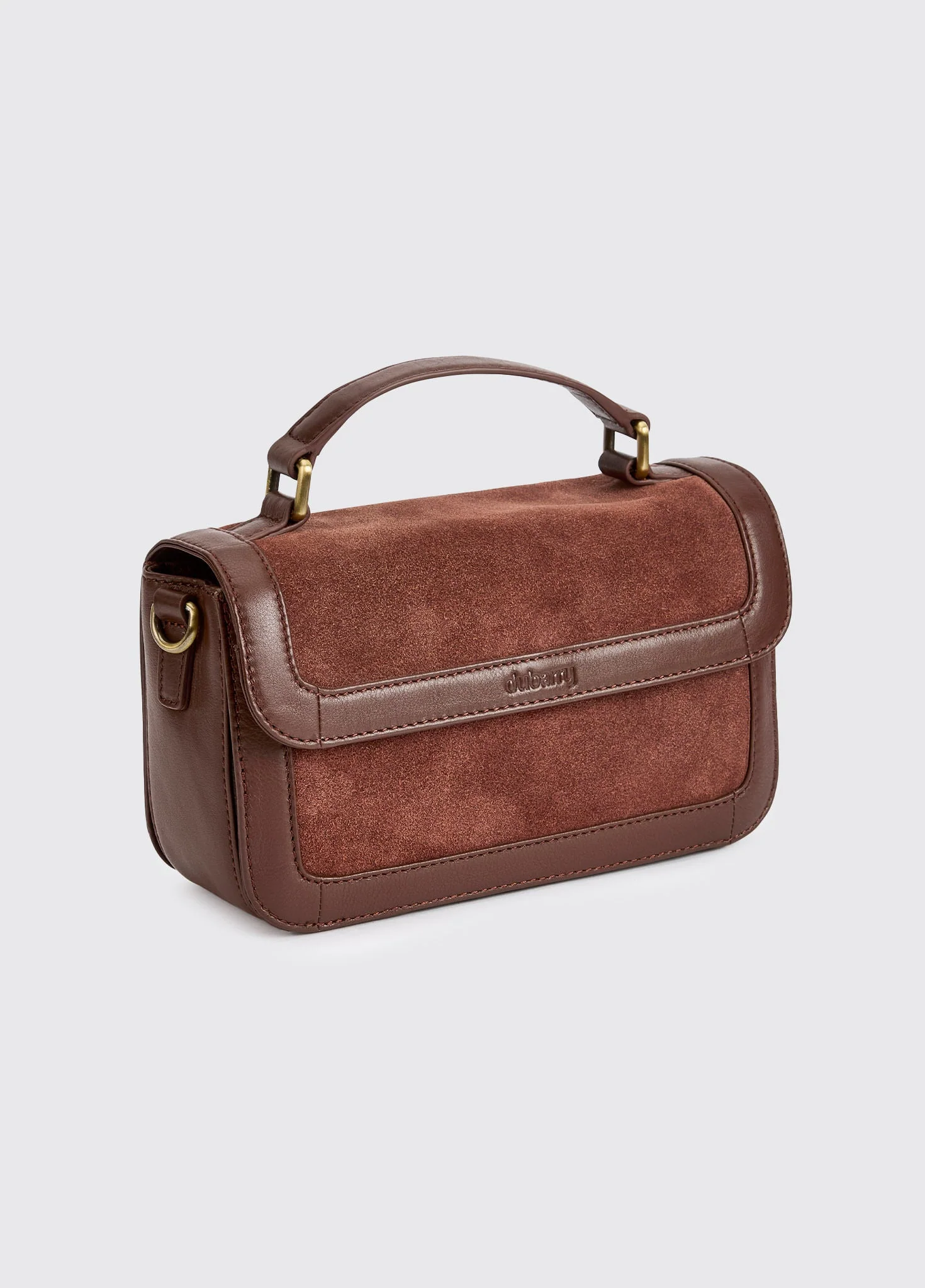 Eadestown Structured handbag in suede and leather - Cedar - Image 3