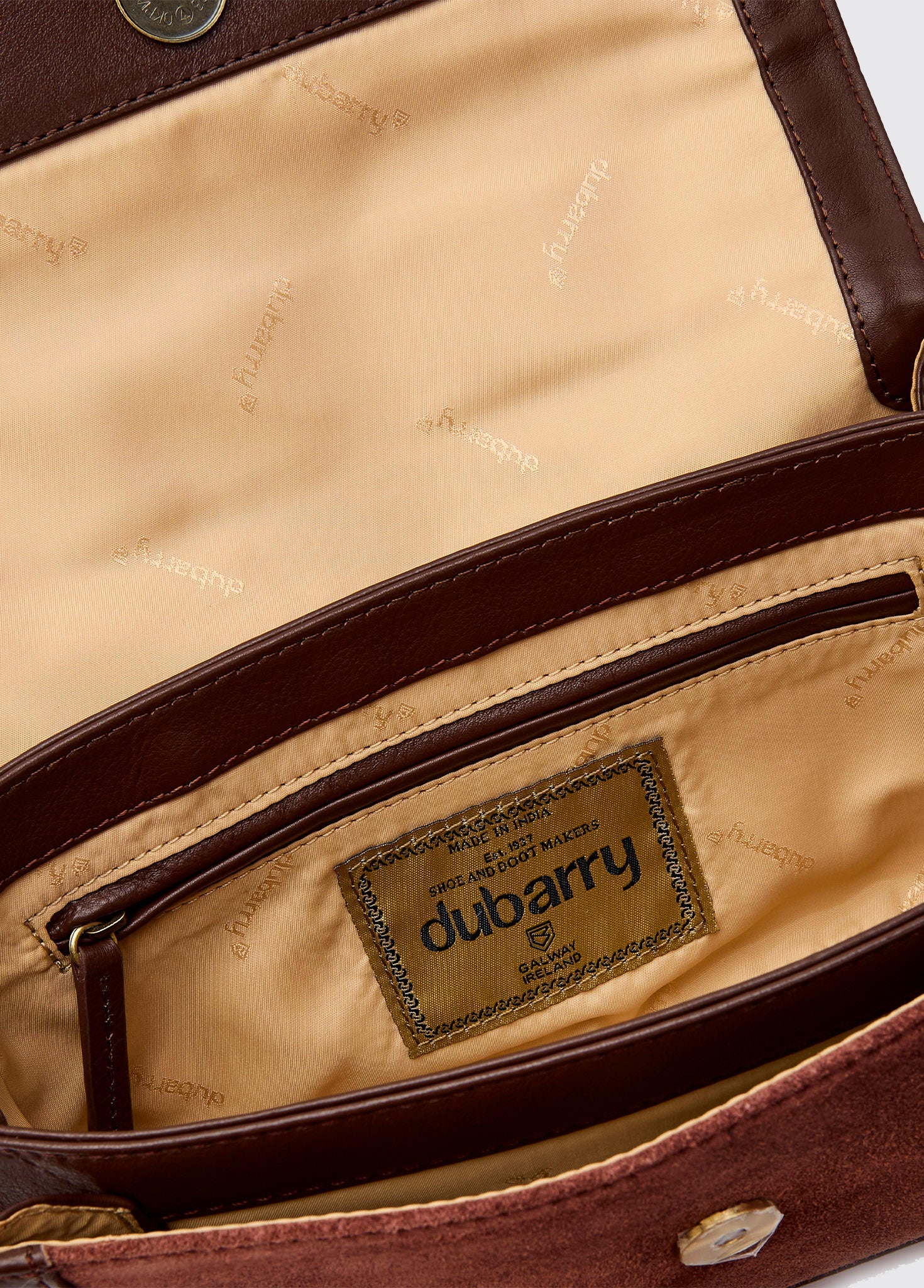 Eadestown Structured handbag in suede and leather - Cedar - Image 4