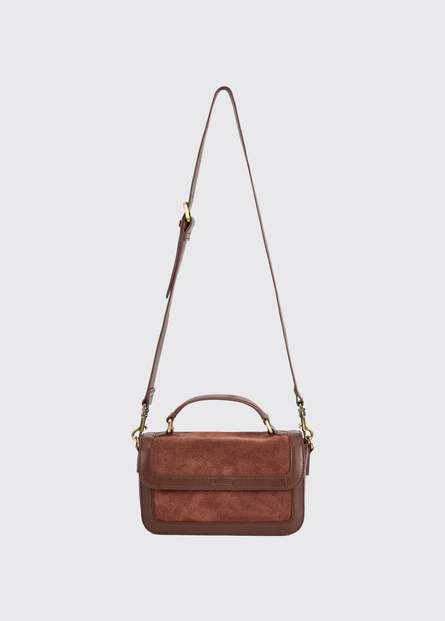 Eadestown Structured handbag in suede and leather - Cedar - Image 5