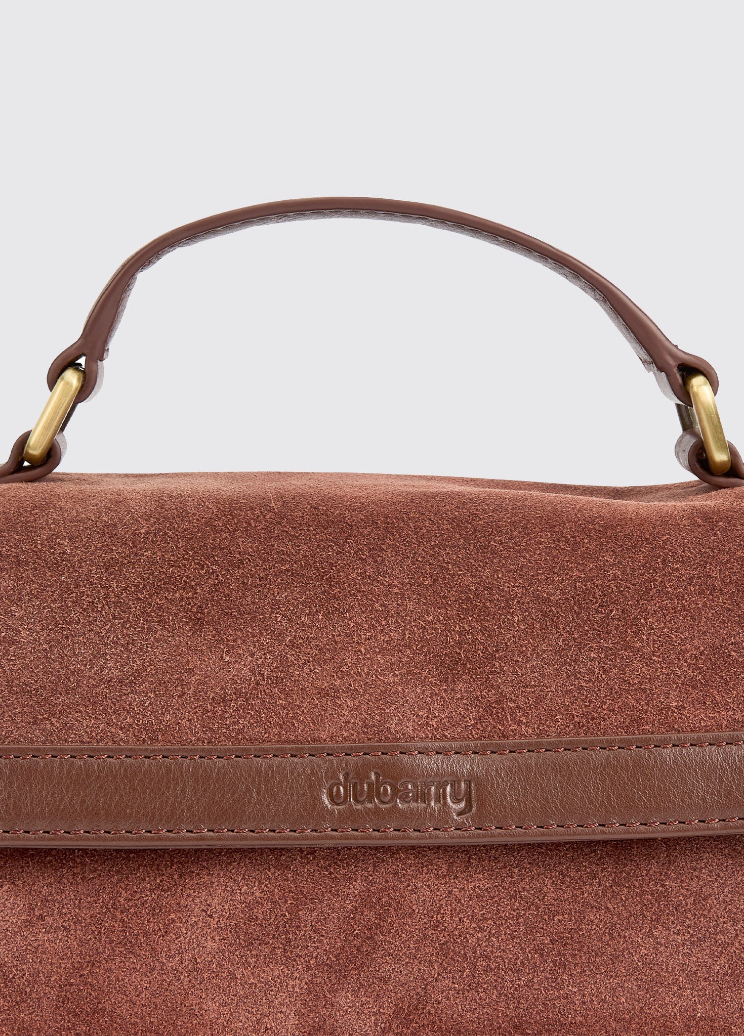 Eadestown Structured handbag in suede and leather - Cedar - Image 7