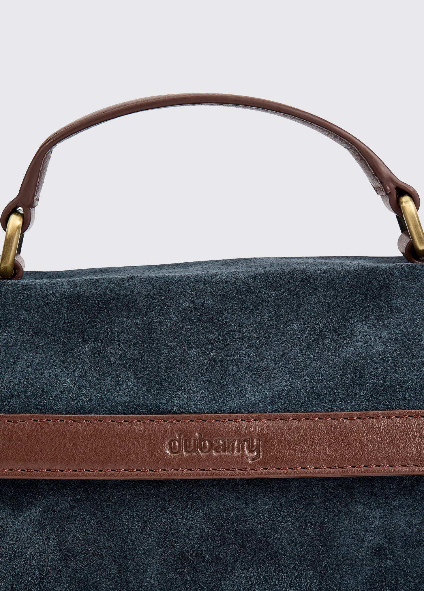 Eadestown Structured handbag in suede and leather - Navy - Image 7