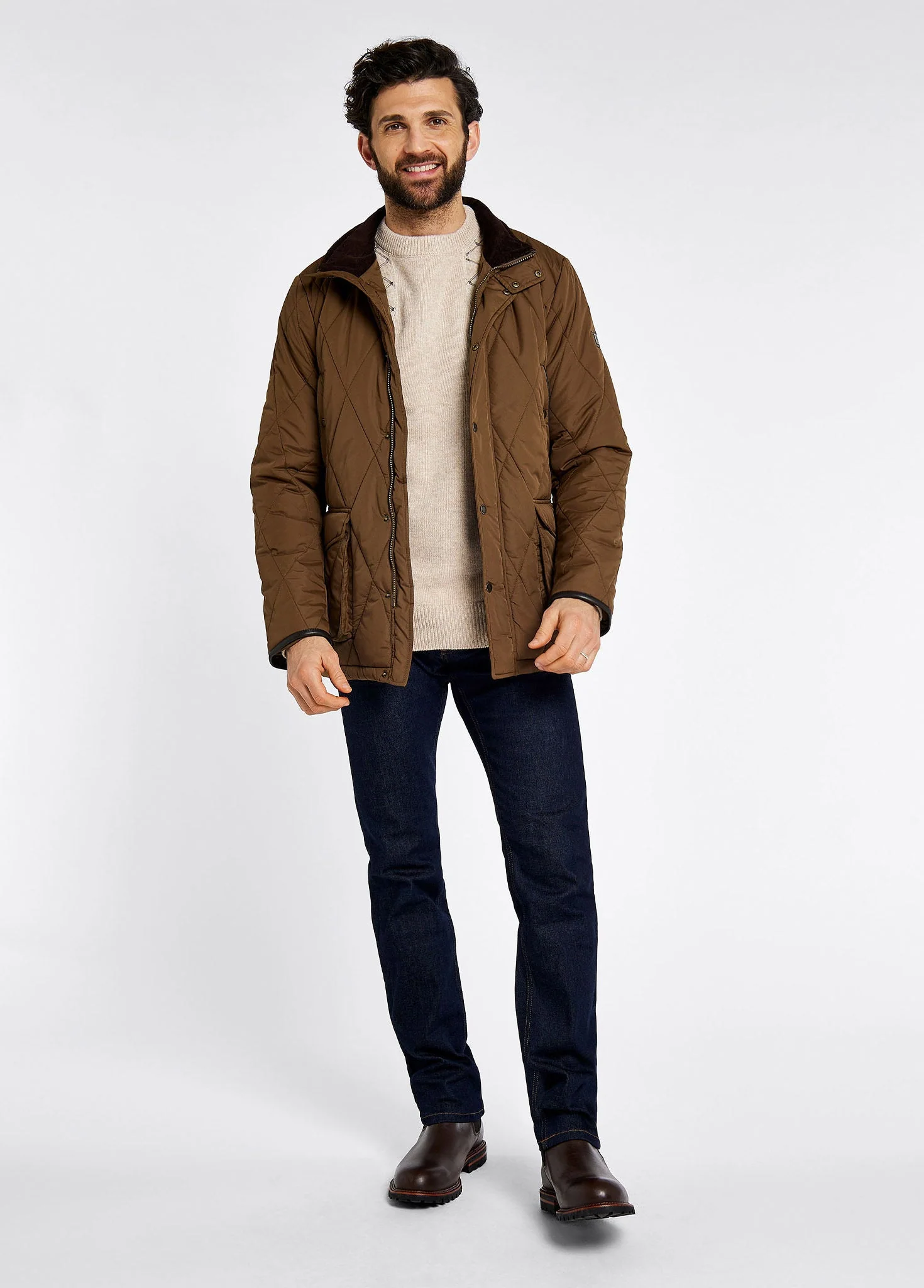 Farmley Men’s Quilted Jacket - Bronze - Image 2