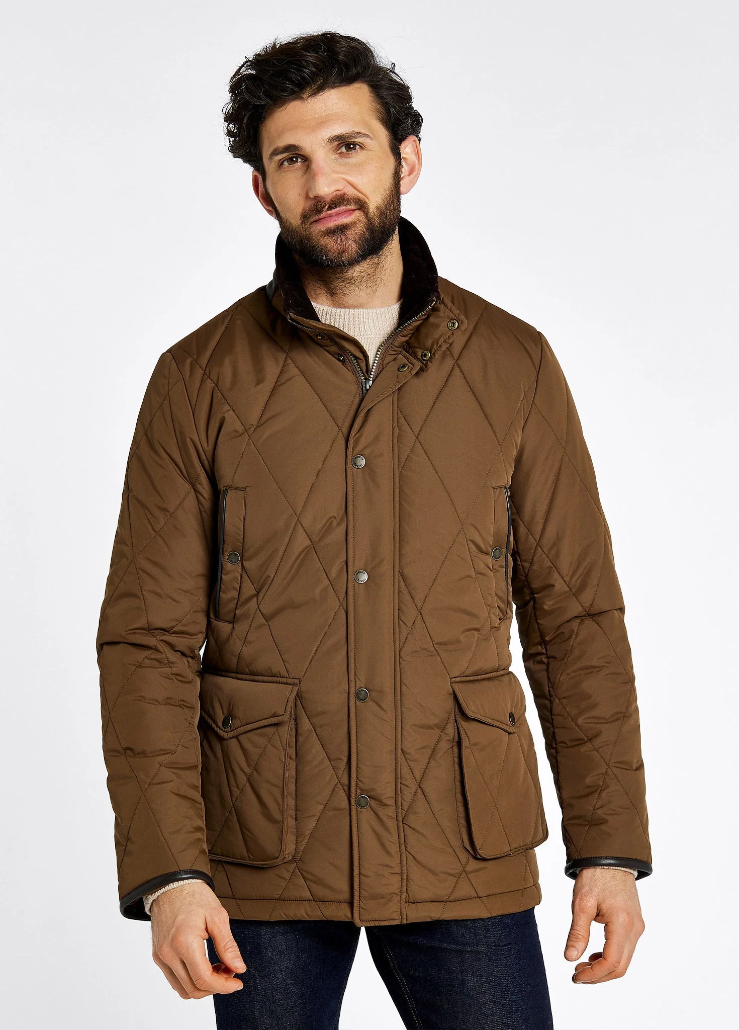 Farmley Men’s Quilted Jacket - Bronze - Image 4
