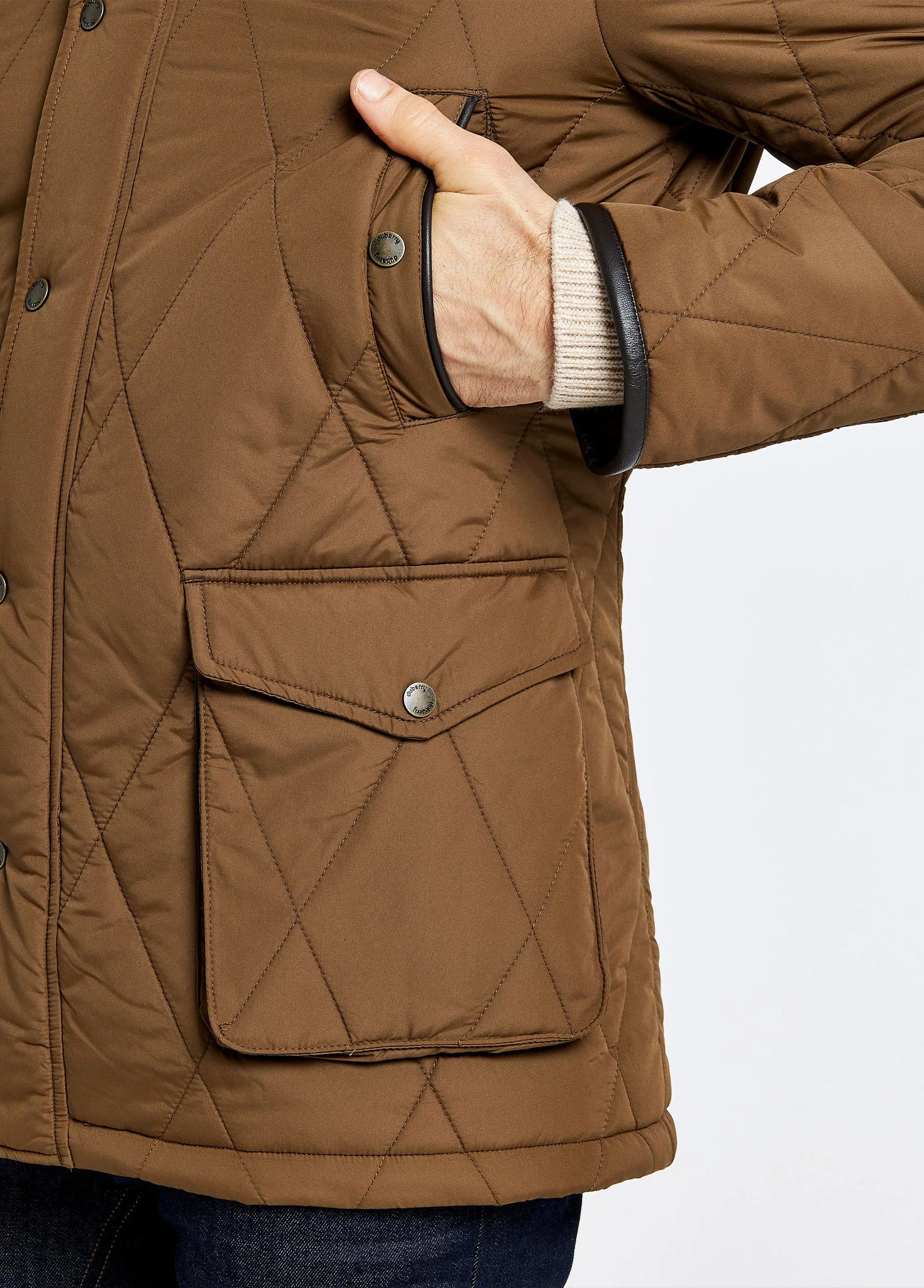 Farmley Men’s Quilted Jacket - Bronze - Image 8
