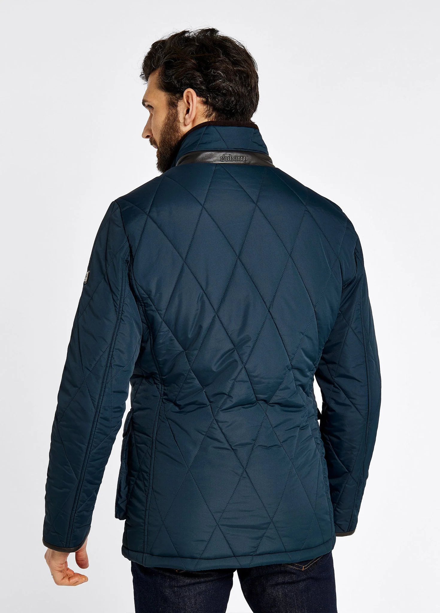 Farmley Men’s Quilted Jacket - Navy - Image 5