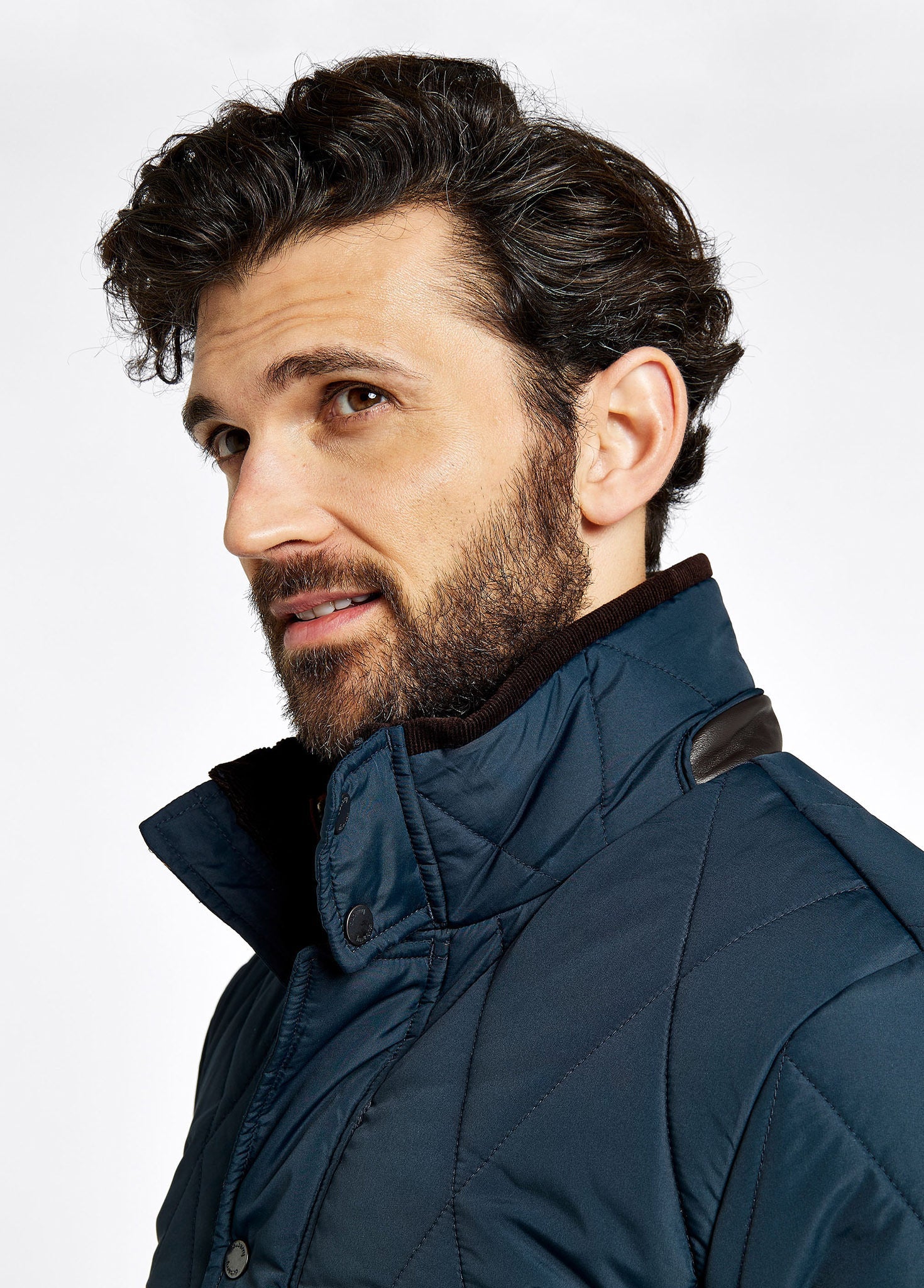 Farmley Men’s Quilted Jacket - Navy - Image 6
